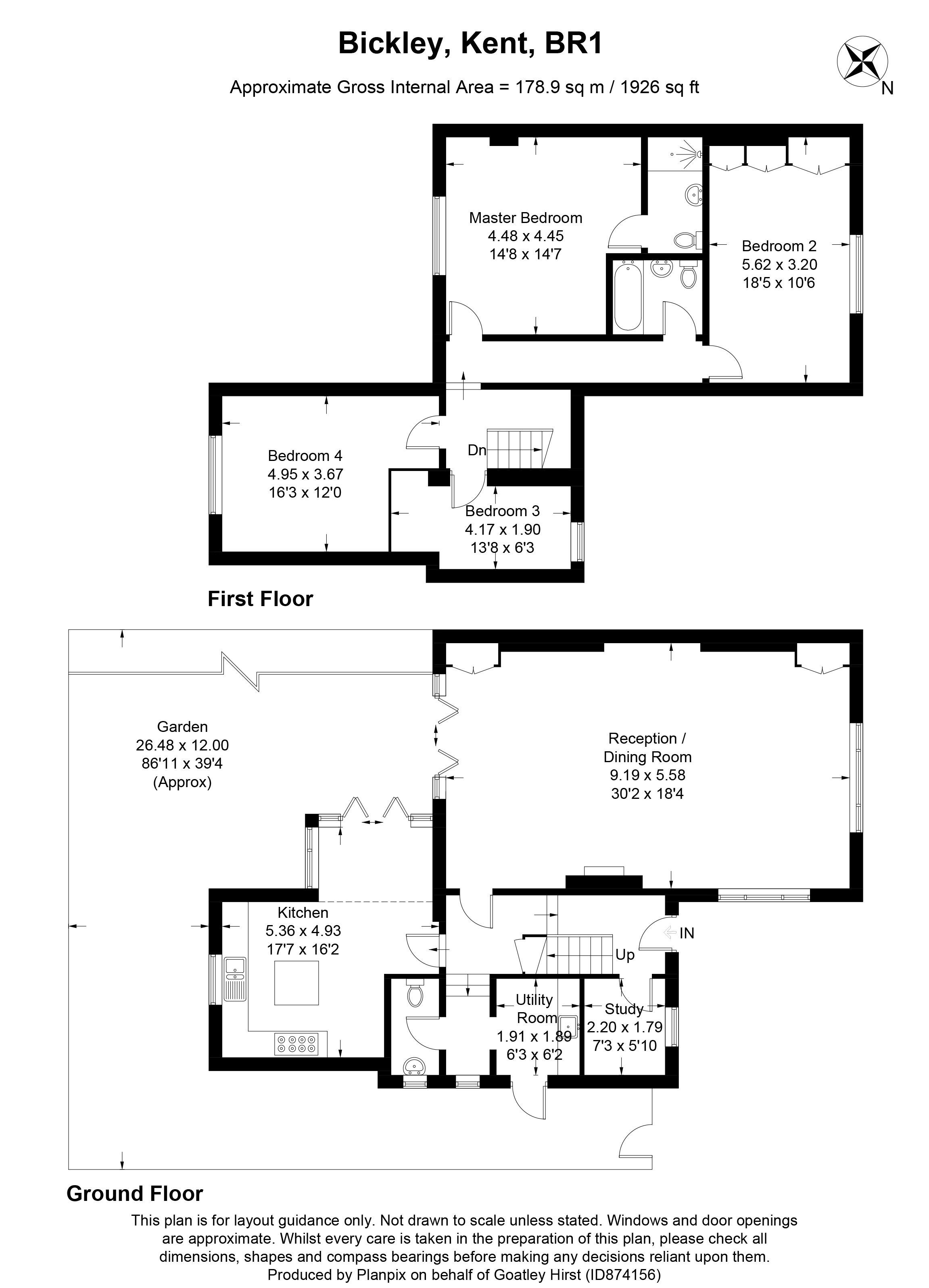 Floorplans For Page Heath Lane, Bromley, BR1
