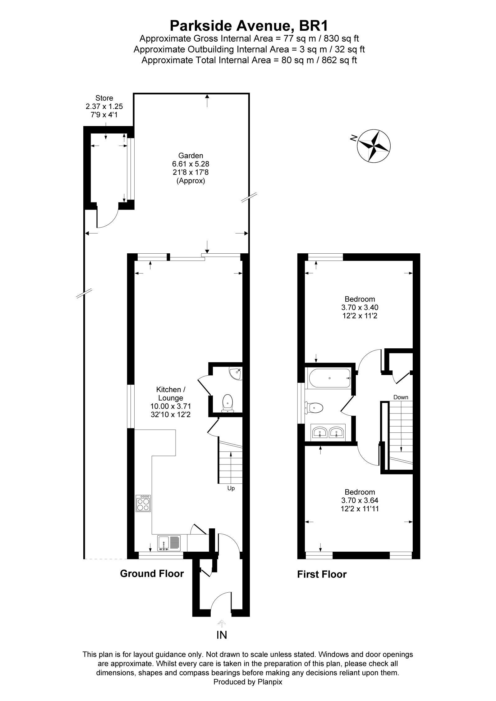 Floorplans For Parkside Avenue, Bromley, BR1