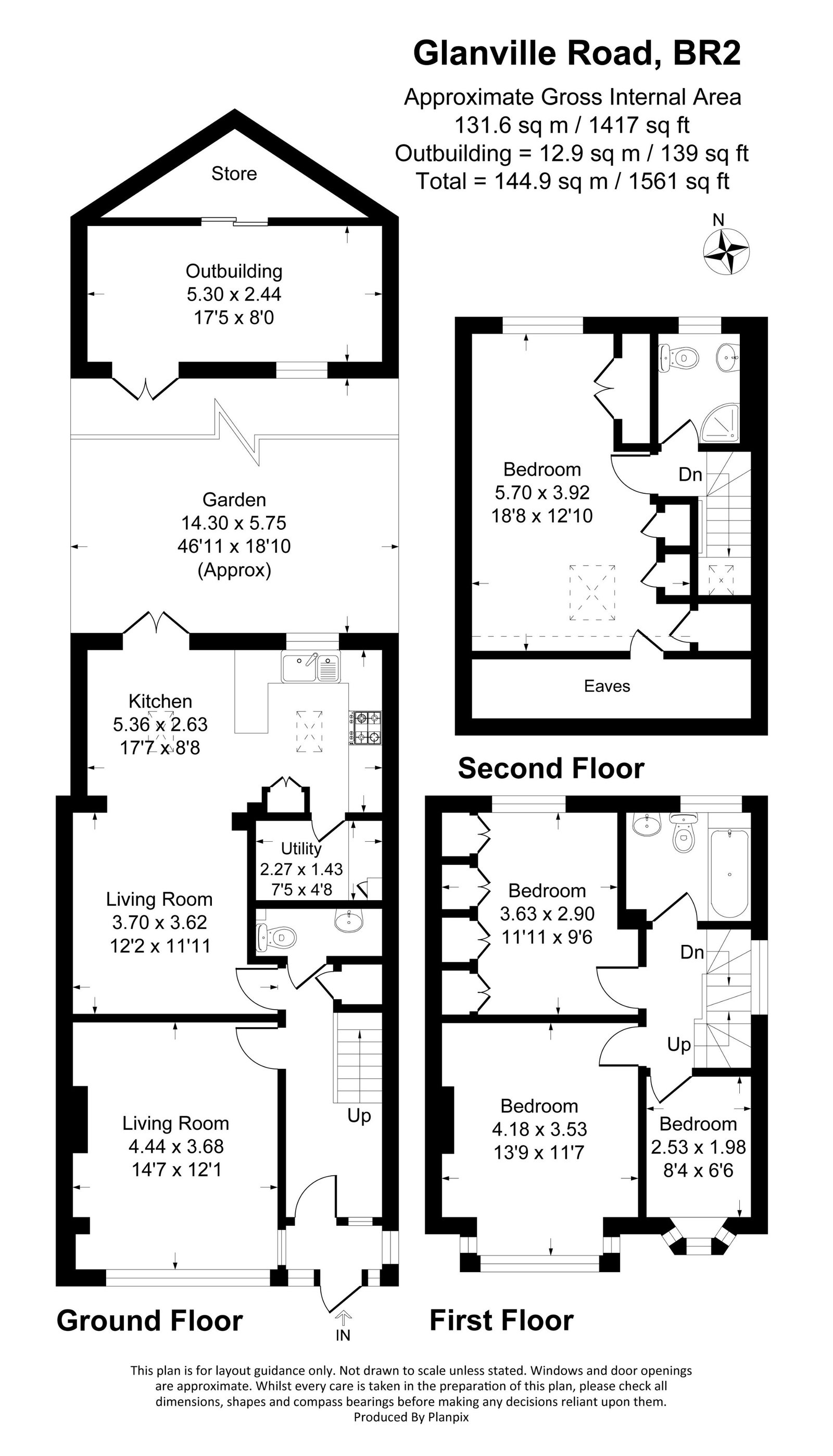 Floorplans For Glanville Road, Bromley, BR2 9LN