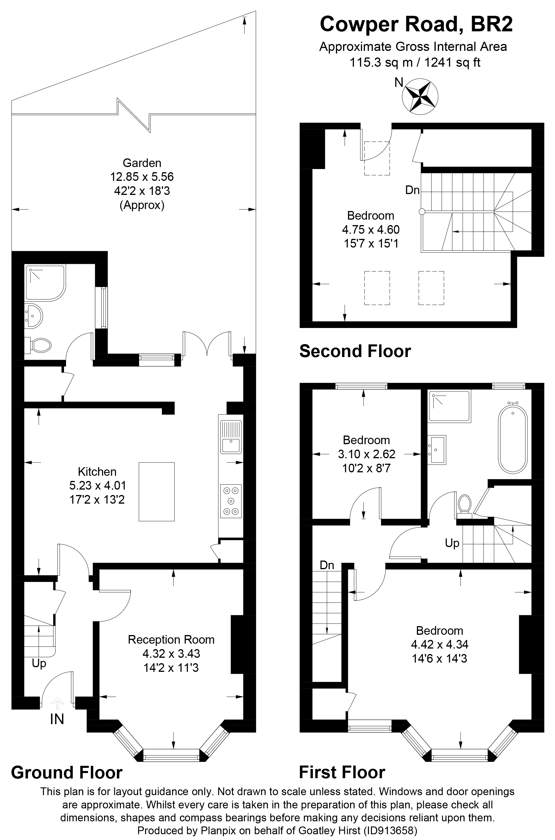 Floorplans For Cowper Road, Bromley, BR2