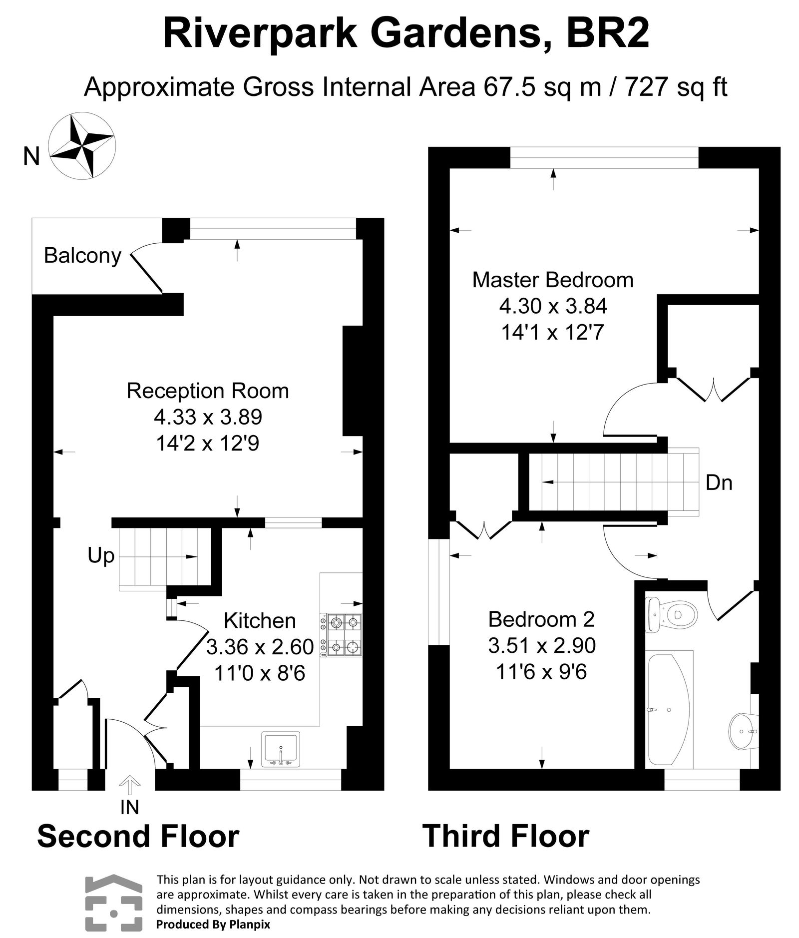 Floorplans For River Park Gardens, Bromley, BR2 0BH
