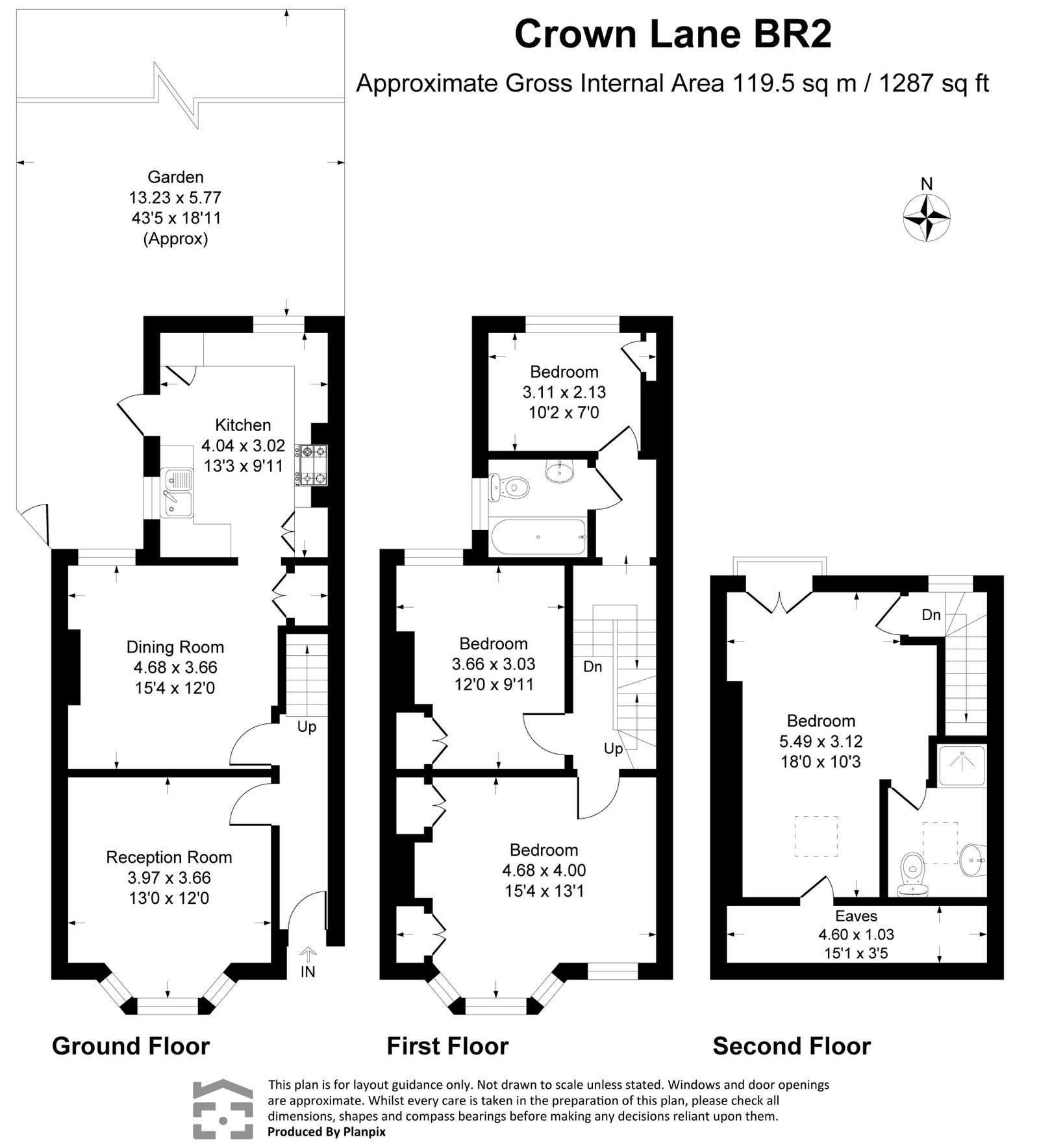 Floorplans For Crown Lane, Bromley, BR2 9PJ