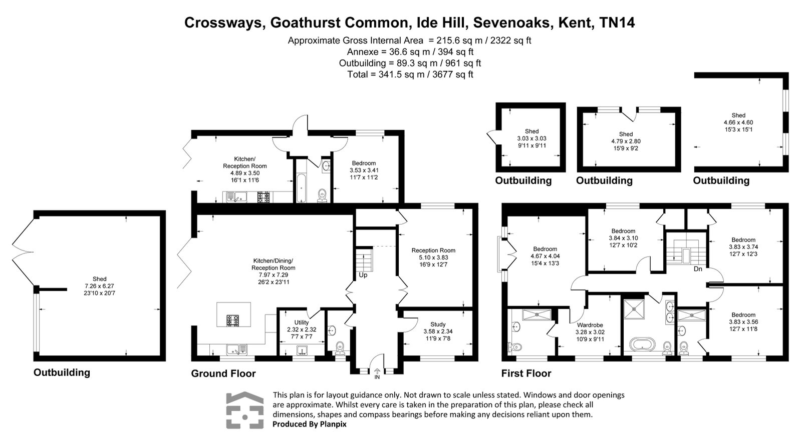 Floorplans For Goathurst Common, Ide hill