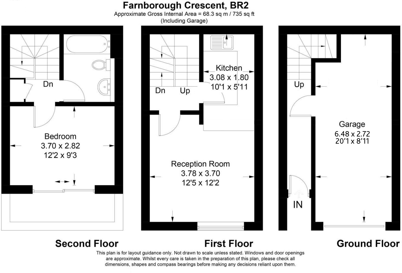 Floorplans For Farnborough Crescent, Bromley, BR2