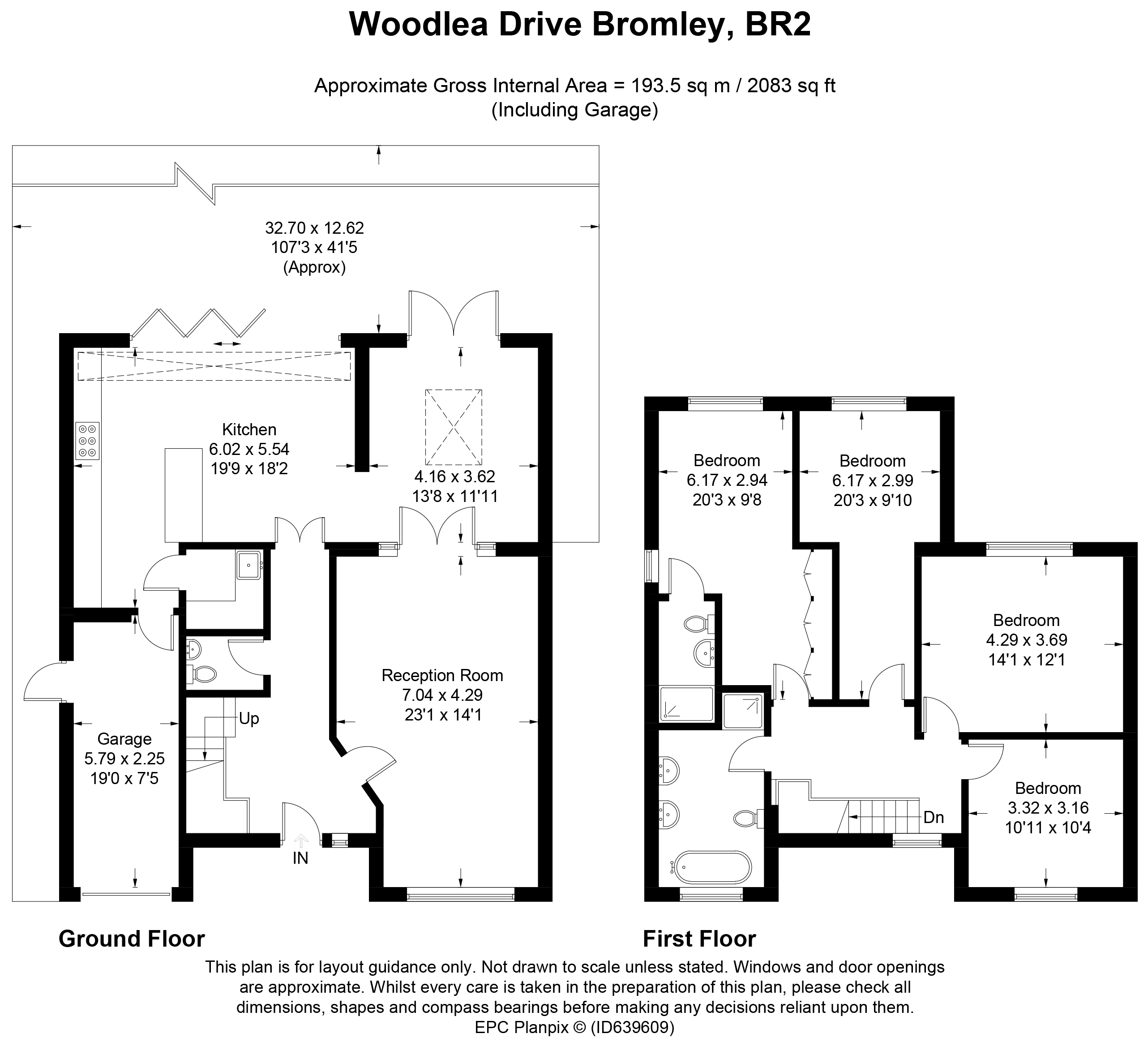 Floorplans For Woodlea Drive, Bromley, Kent