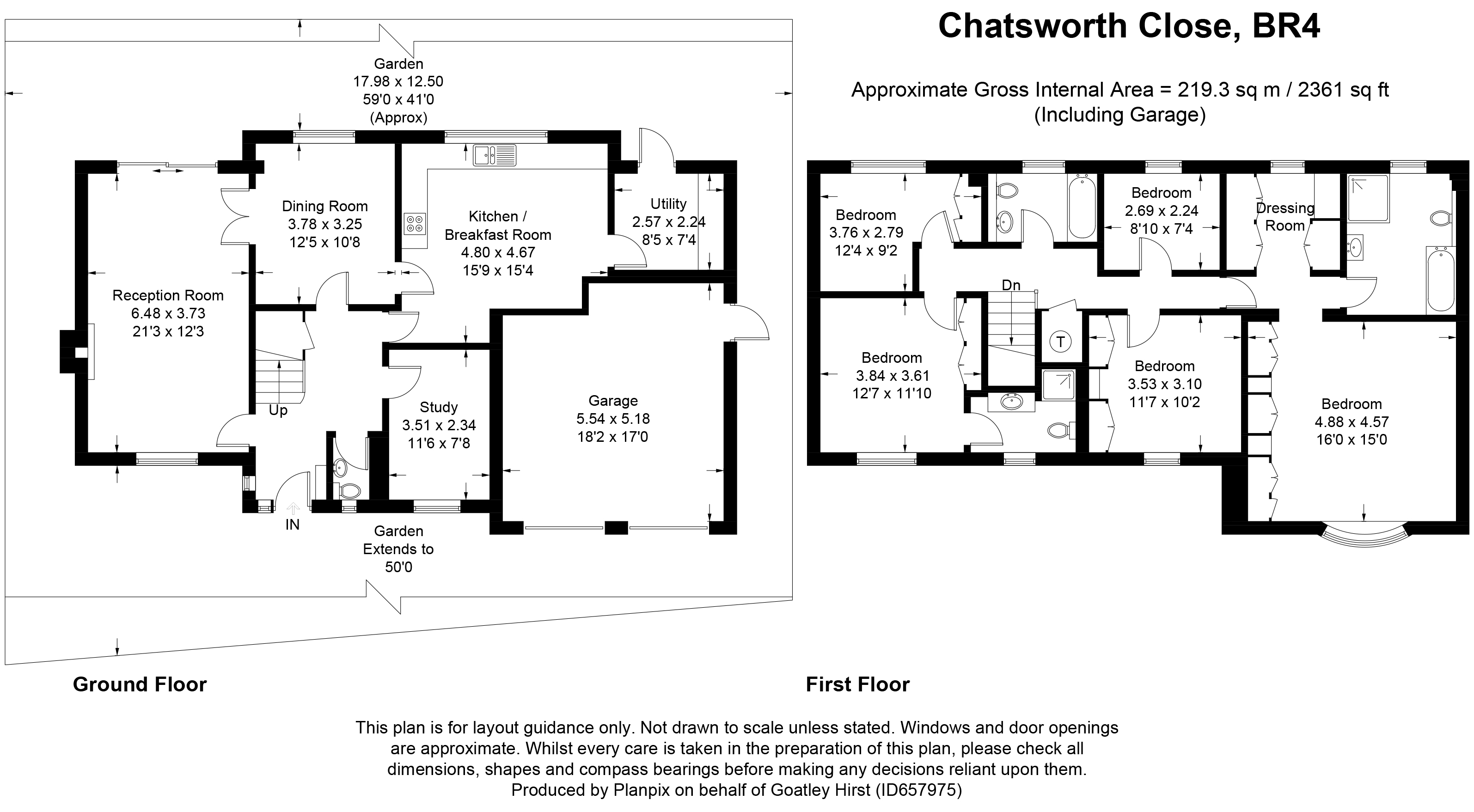 Floorplans For Chatsworth Close, West Wickham, Kent