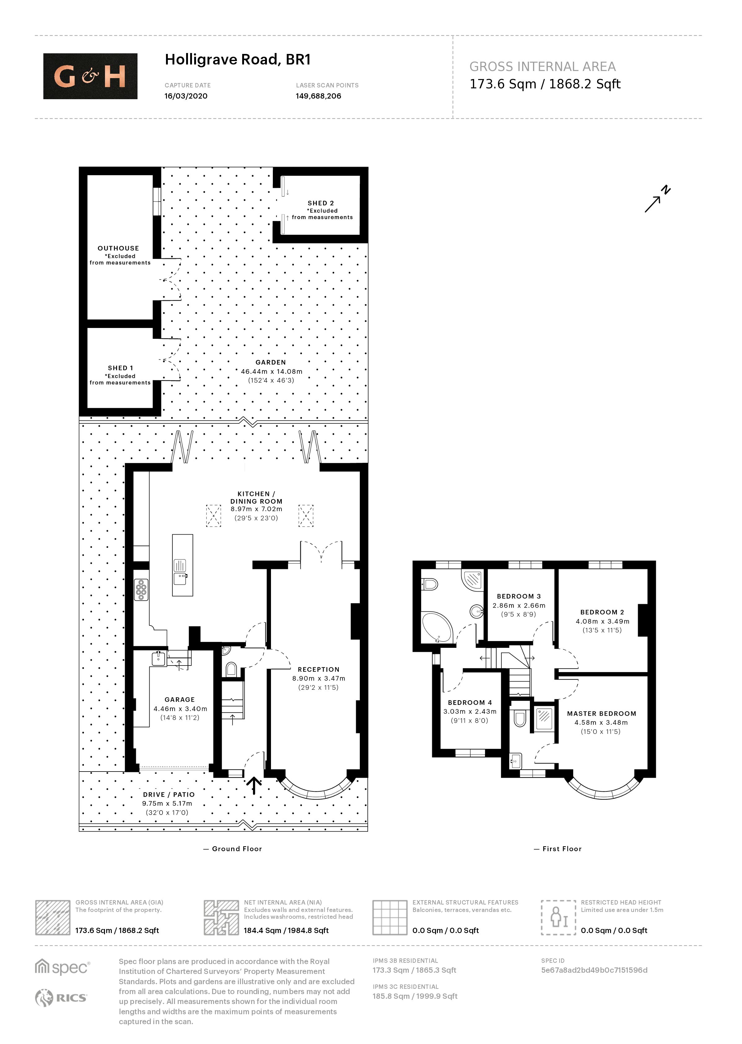 Floorplans For Holligrave Road, Bromley, Kent