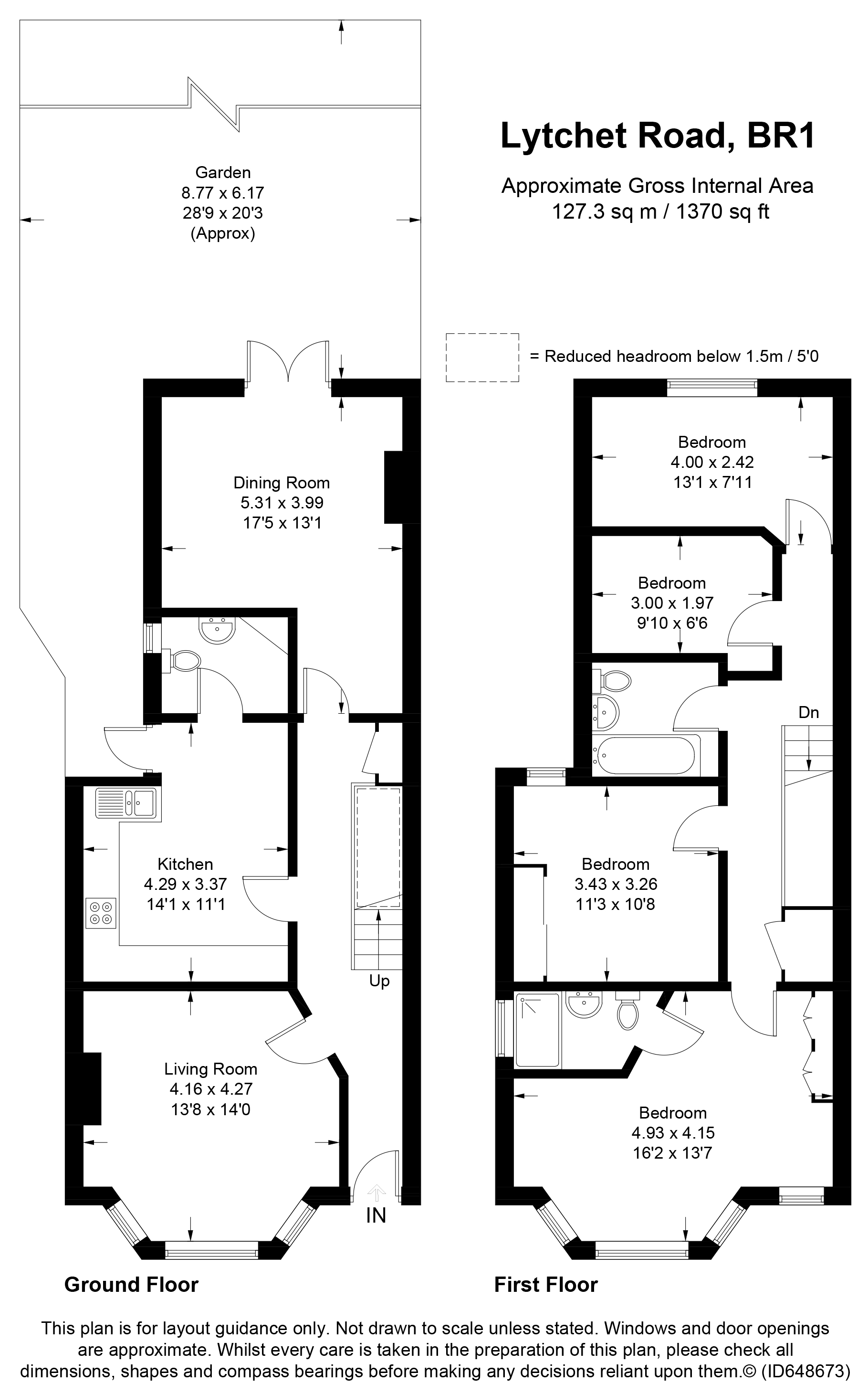 Floorplans For Lytchet Road, Bromley, Kent