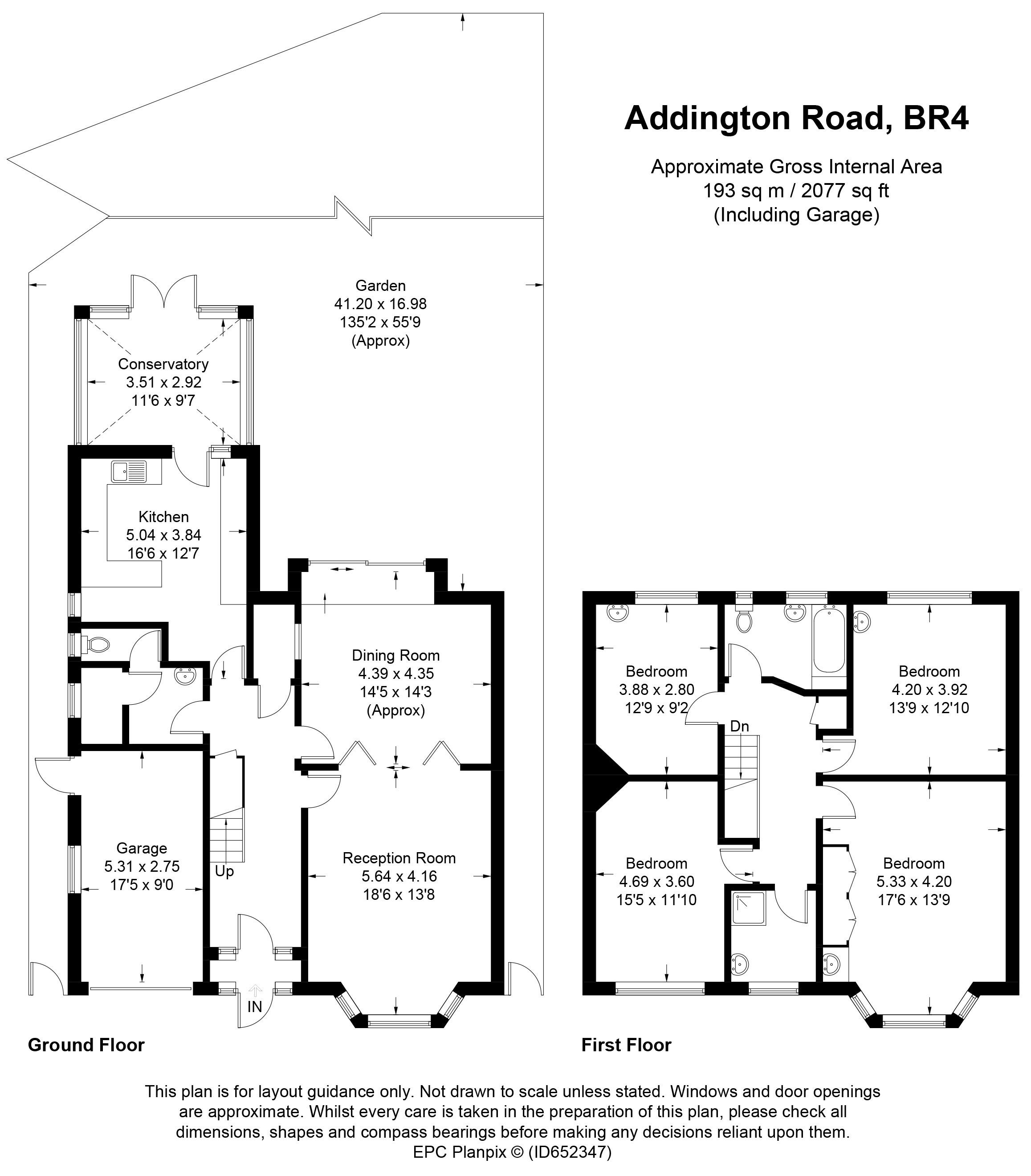 Floorplans For Addington Road, West Wickham, Kent