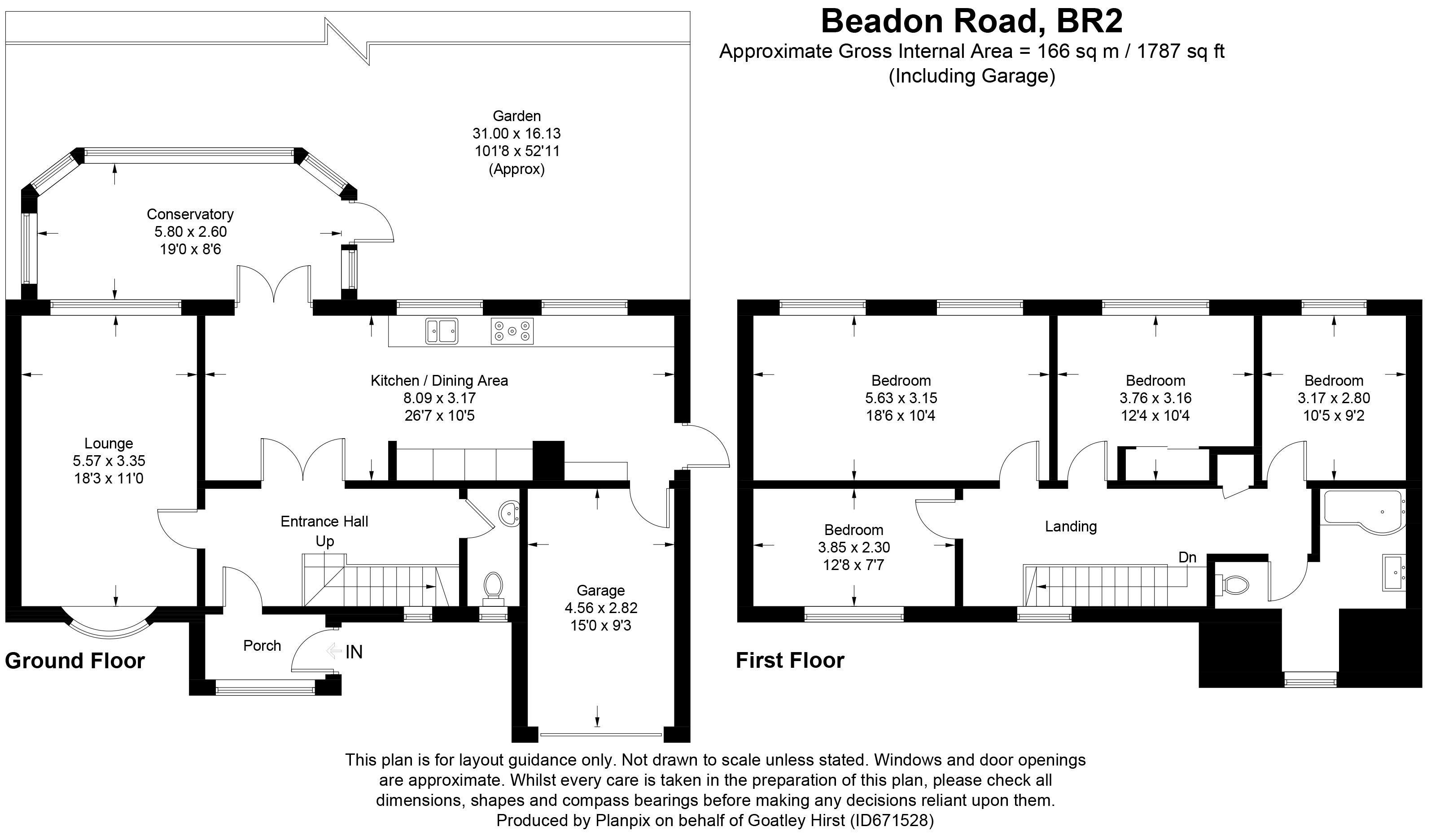 Floorplans For Beadon Road, Bromley, Kent