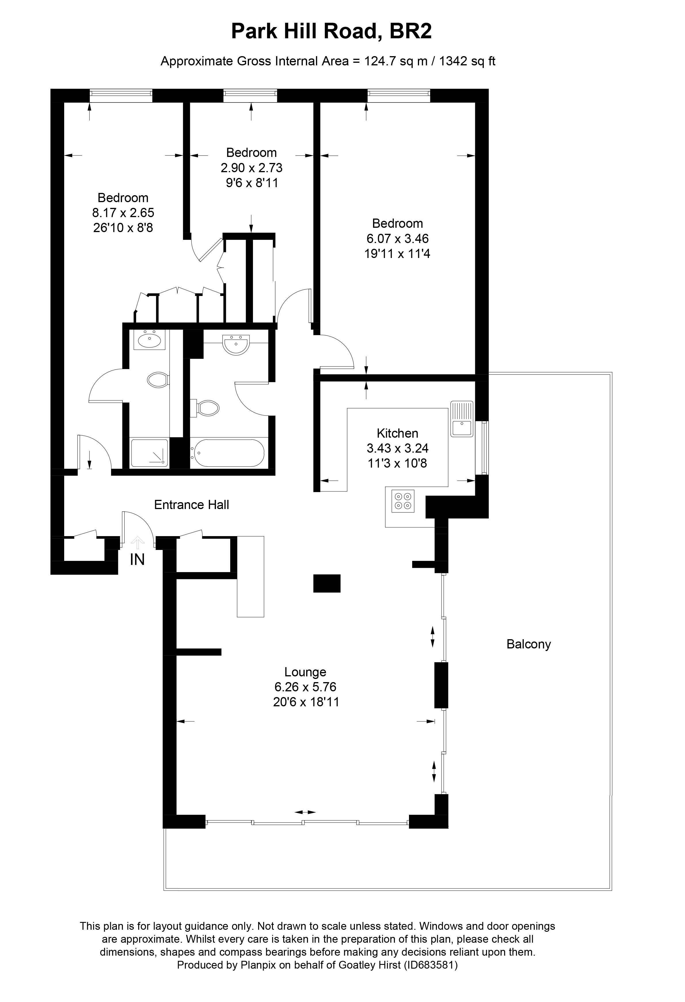 Floorplans For Park Hill Road, Bromley, Kent