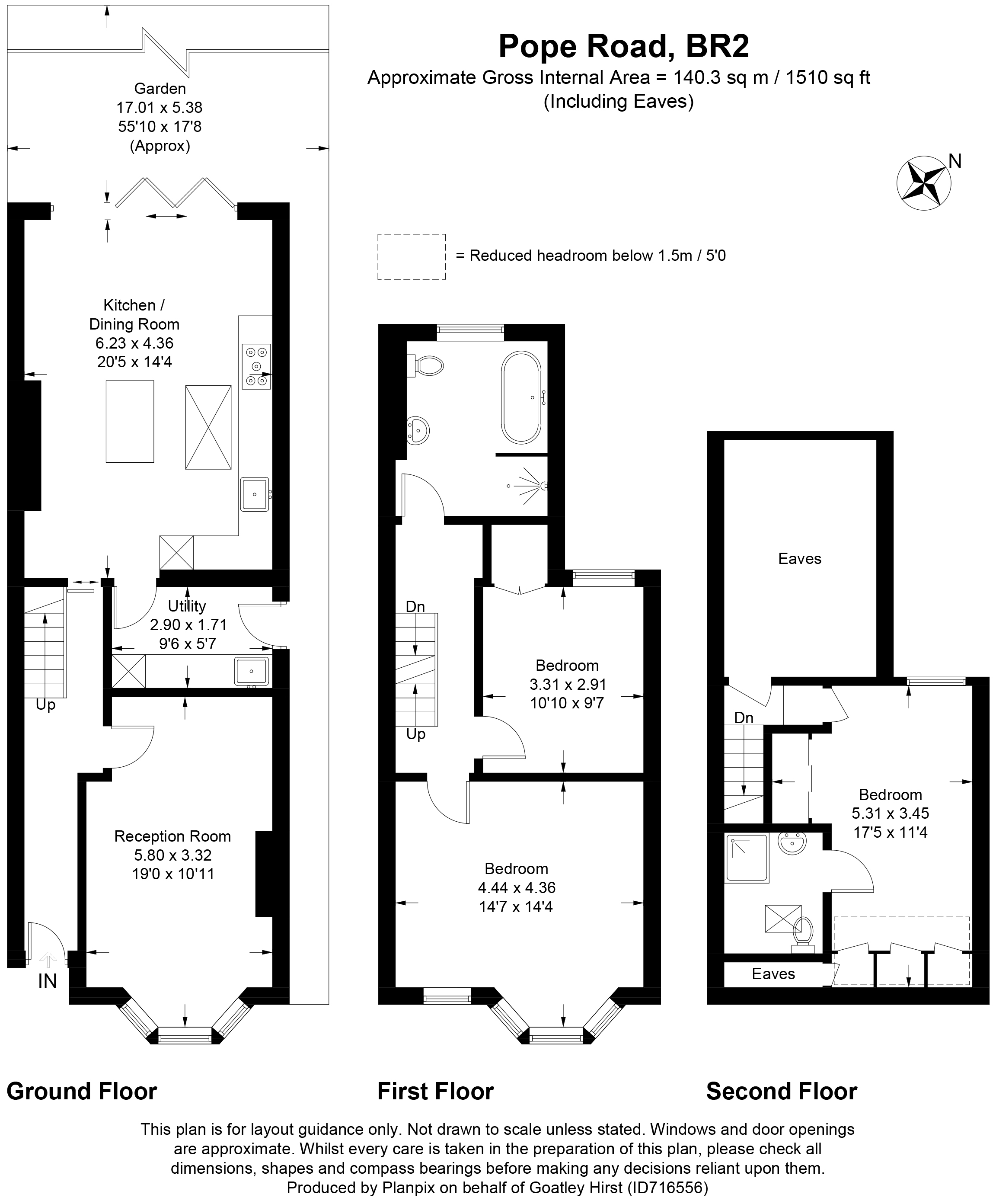 Floorplans For Pope Road, Bromley, Kent