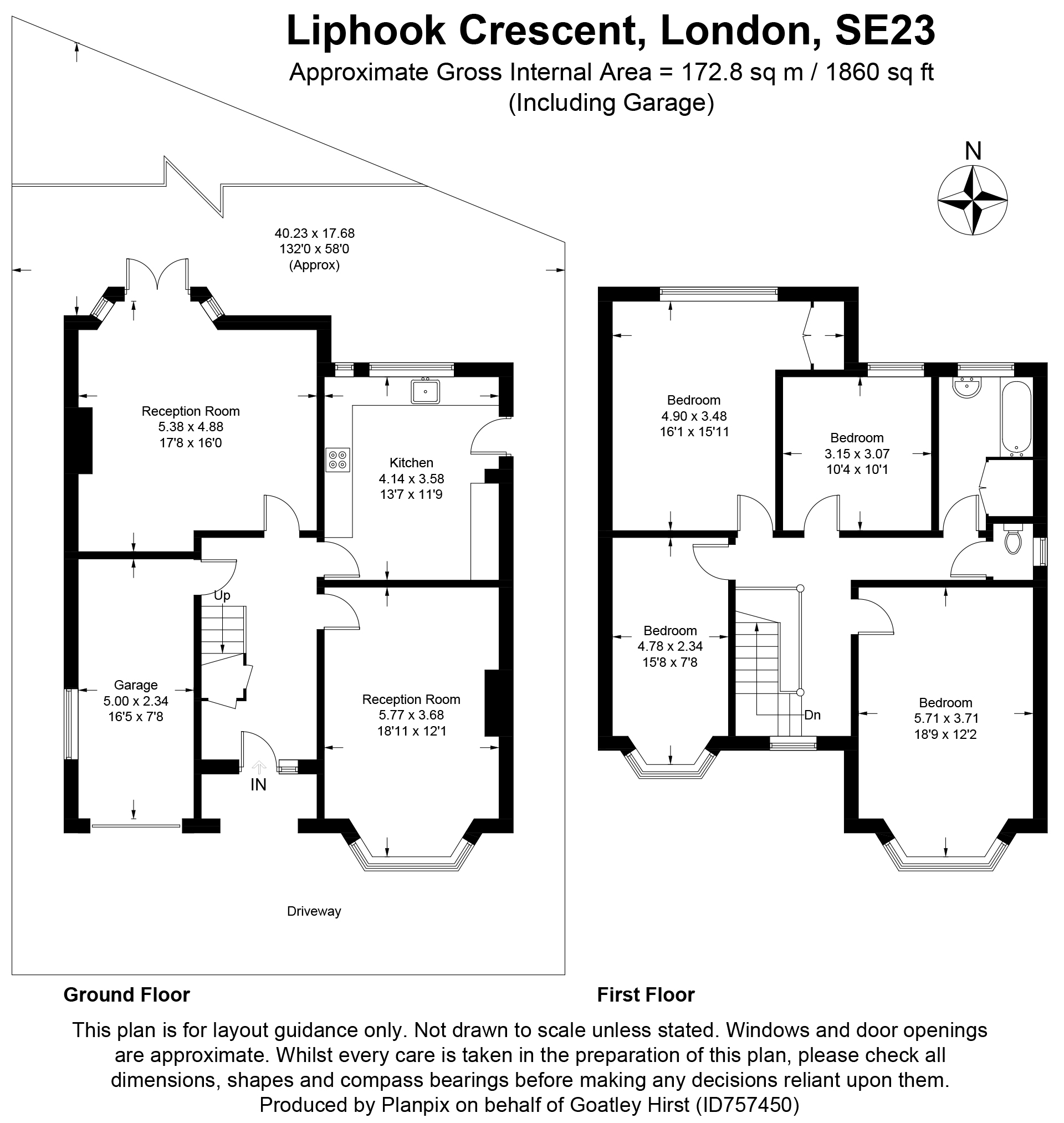 Floorplans For Liphook Crescent, London