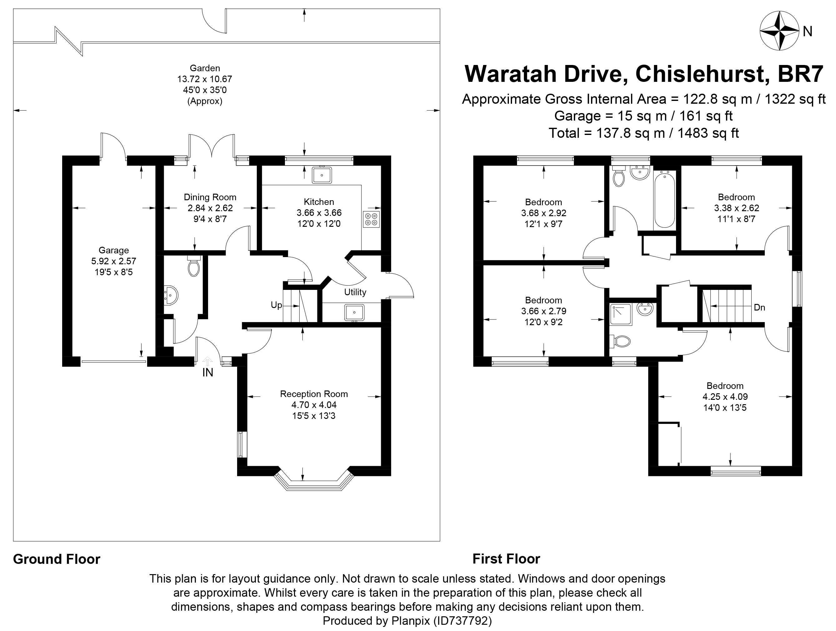 Floorplans For Waratah Drive, Chislehurst, Kent