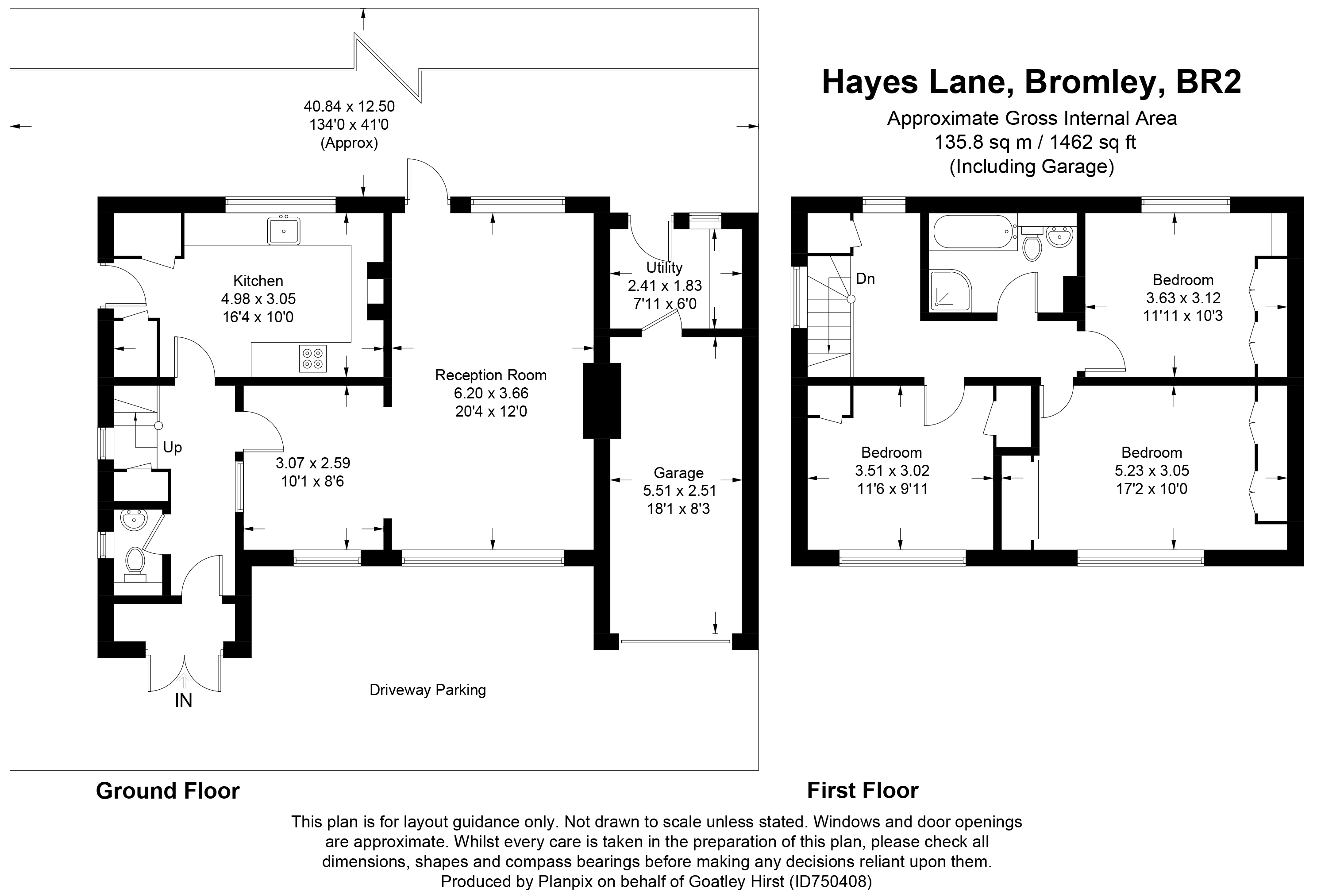 Floorplans For Hayes Lane, Bromley, Kent
