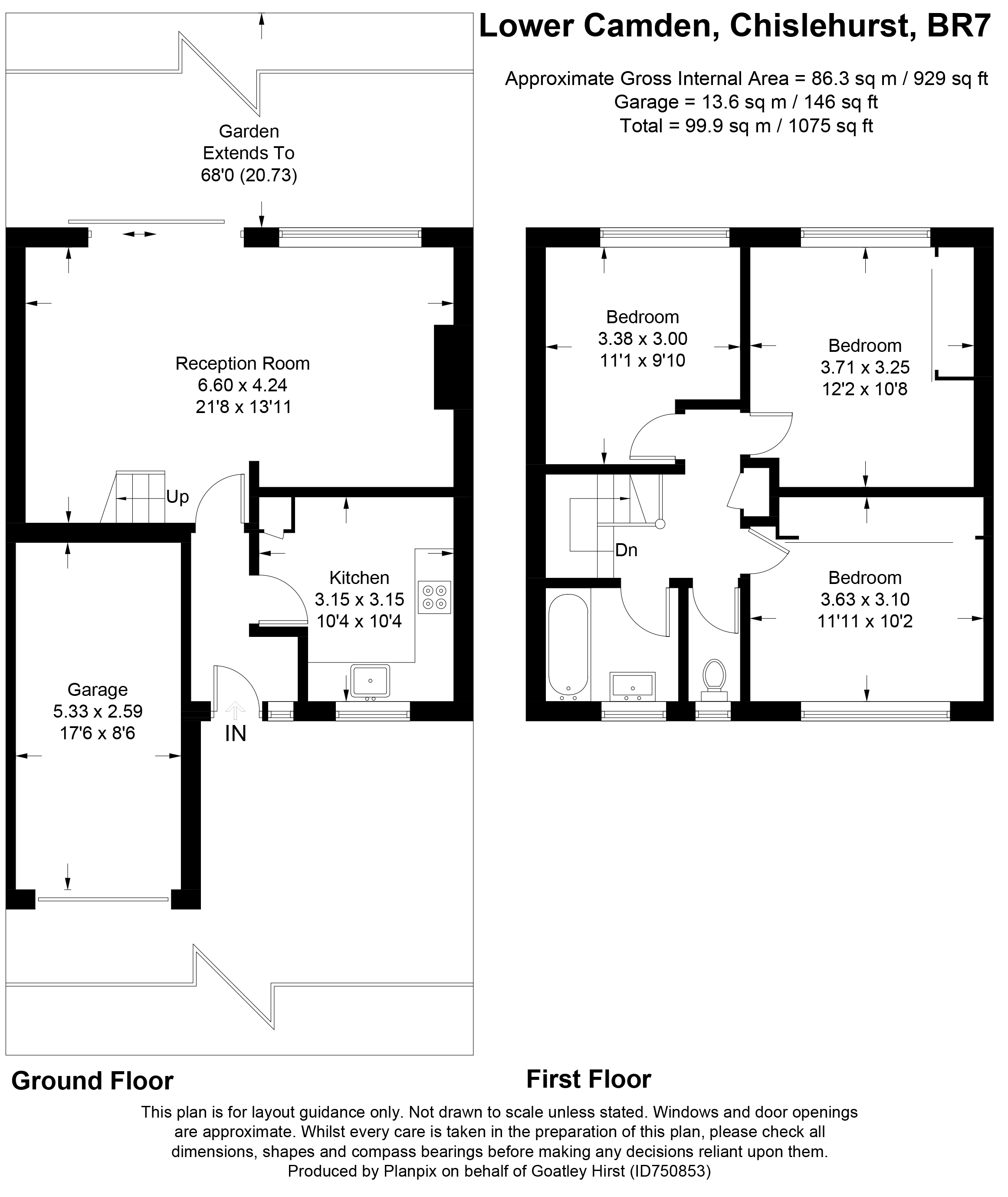 Floorplans For Lower Camden, Chislehurst, Kent