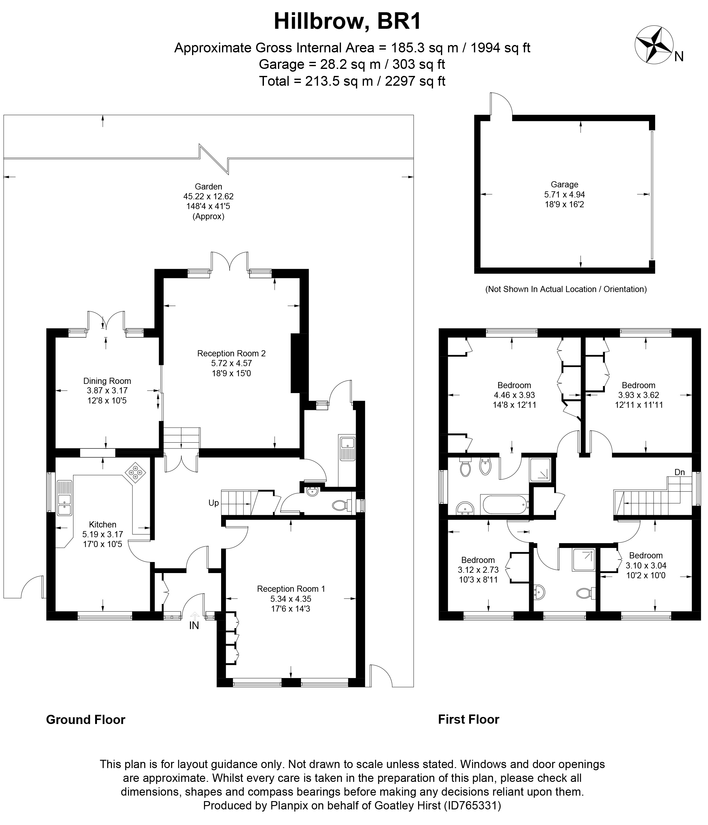 Floorplans For Hill Brow, Bromley, Kent