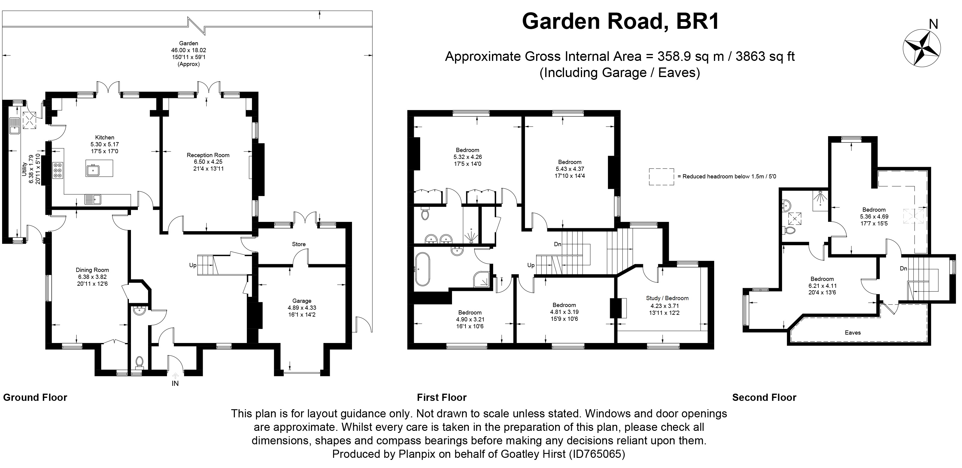 Floorplans For Garden Road, Bromley, Kent