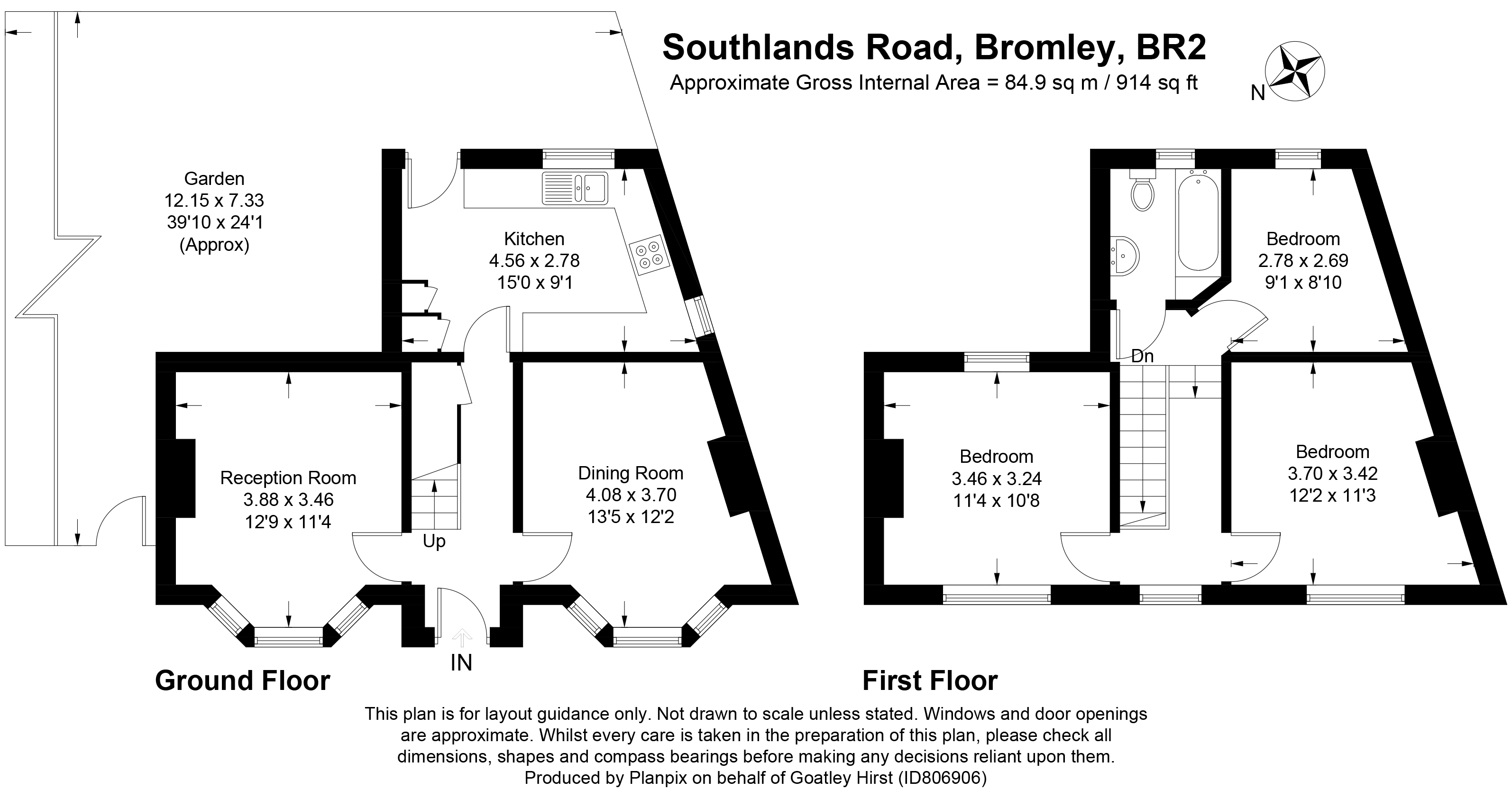 Floorplans For Southlands Road, Bromley, Kent