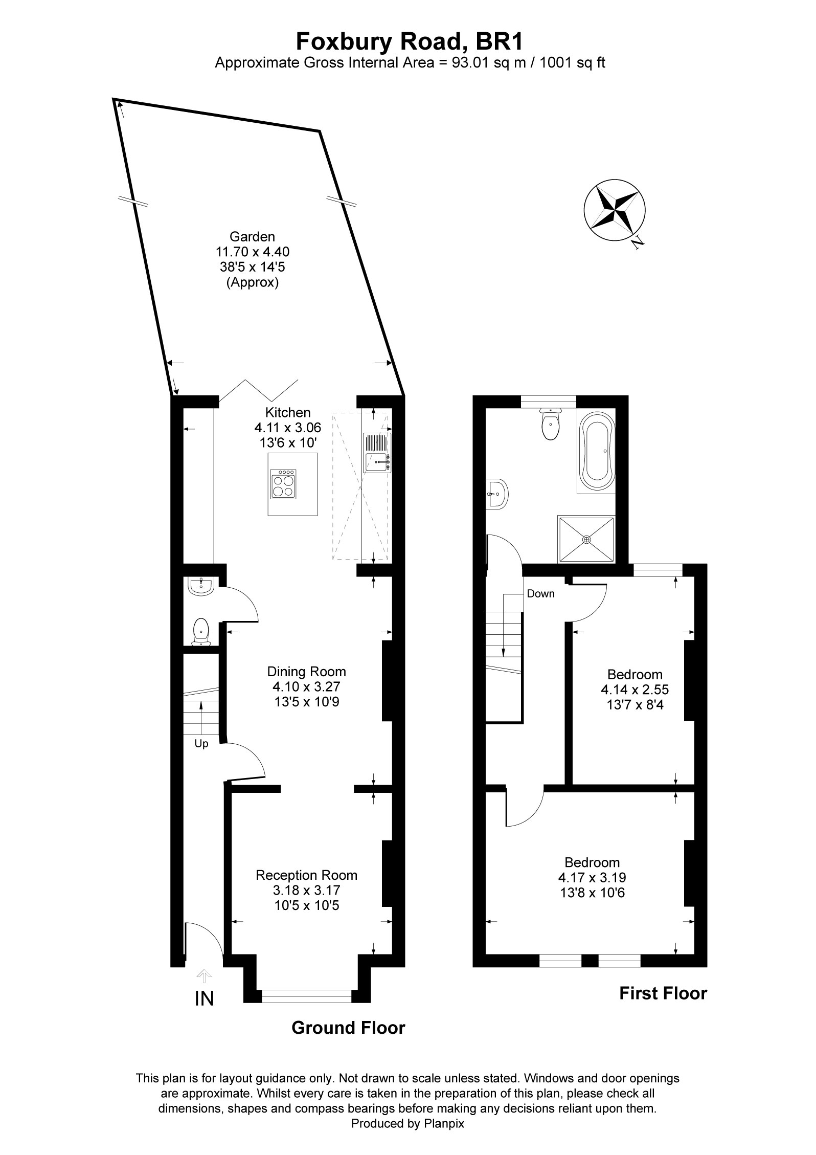 Floorplans For Foxbury Road, Bromley, BR1