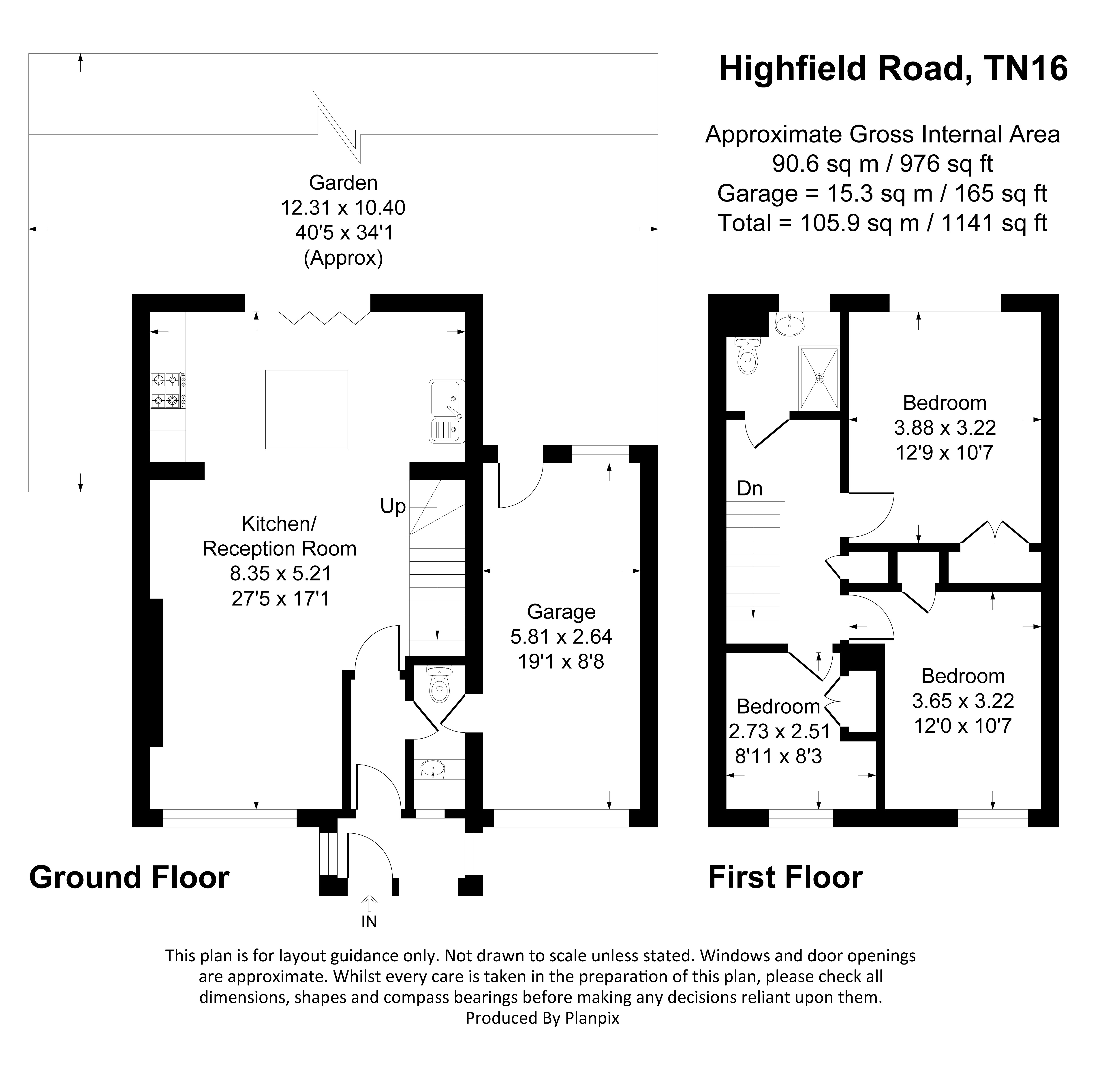 Floorplans For Highfield Road, Biggin Hill, TN16