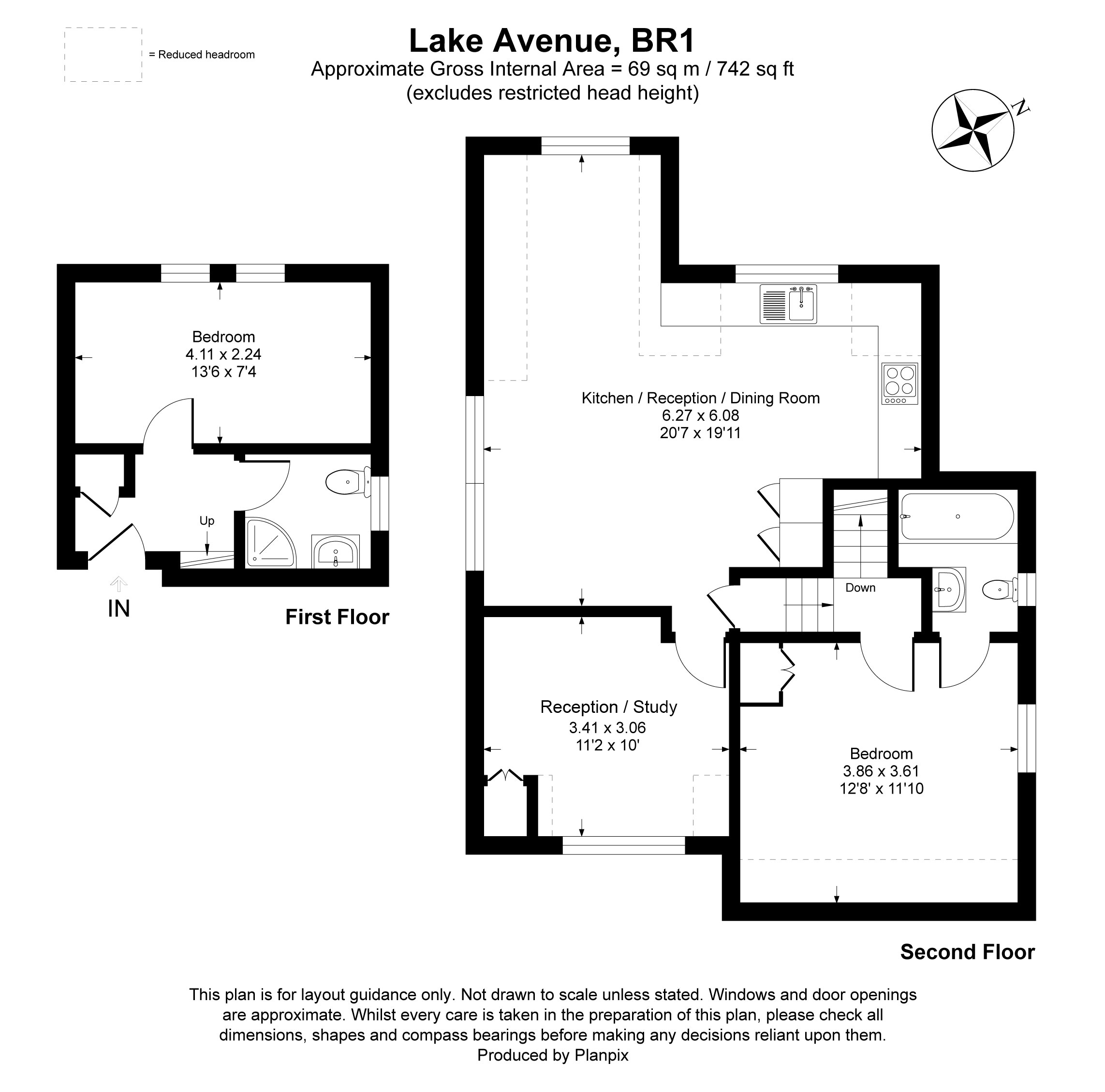 Floorplans For Lake Avenue, Bromley, BR1