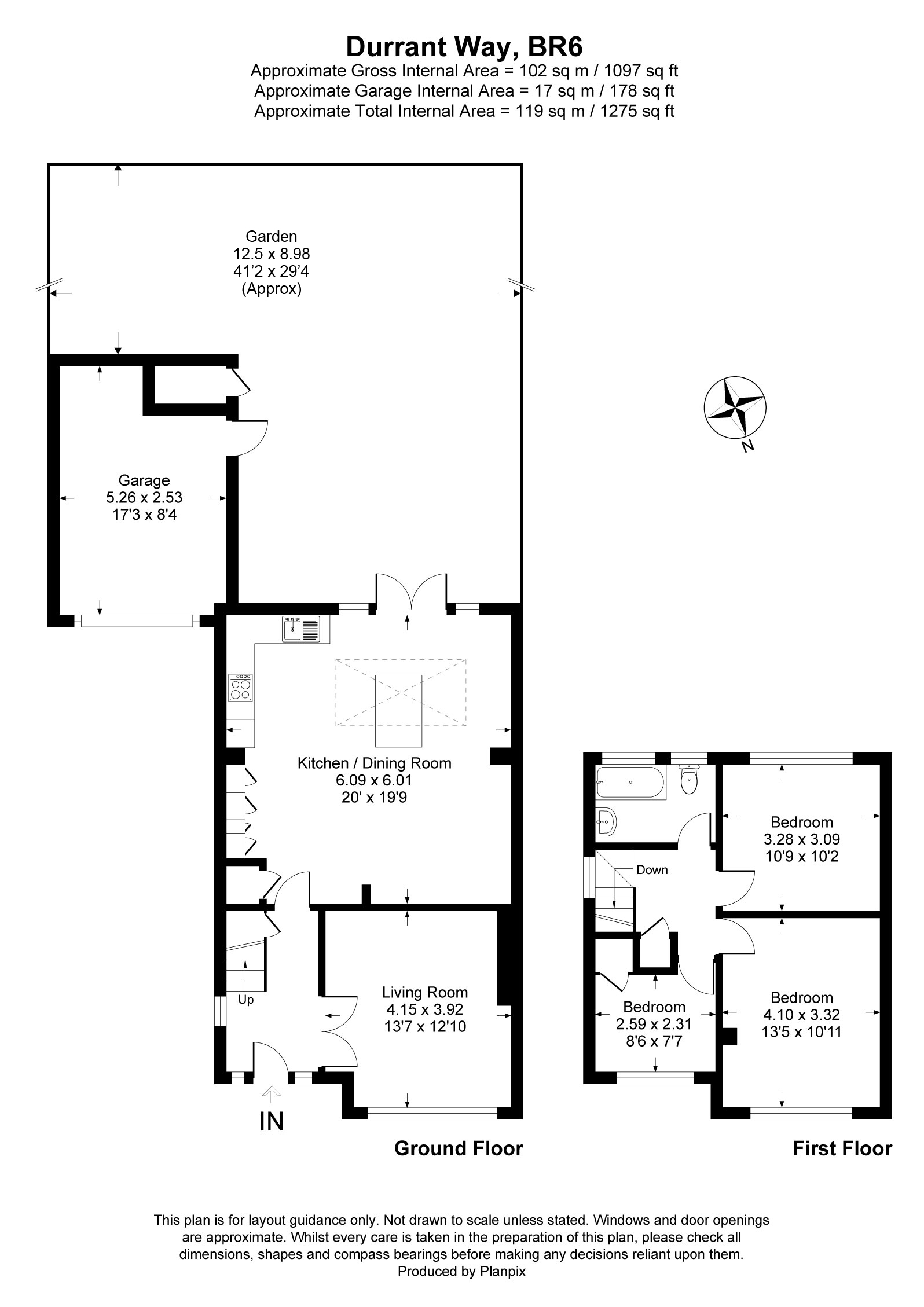 Floorplans For Durrant Way, Orpington, BR6
