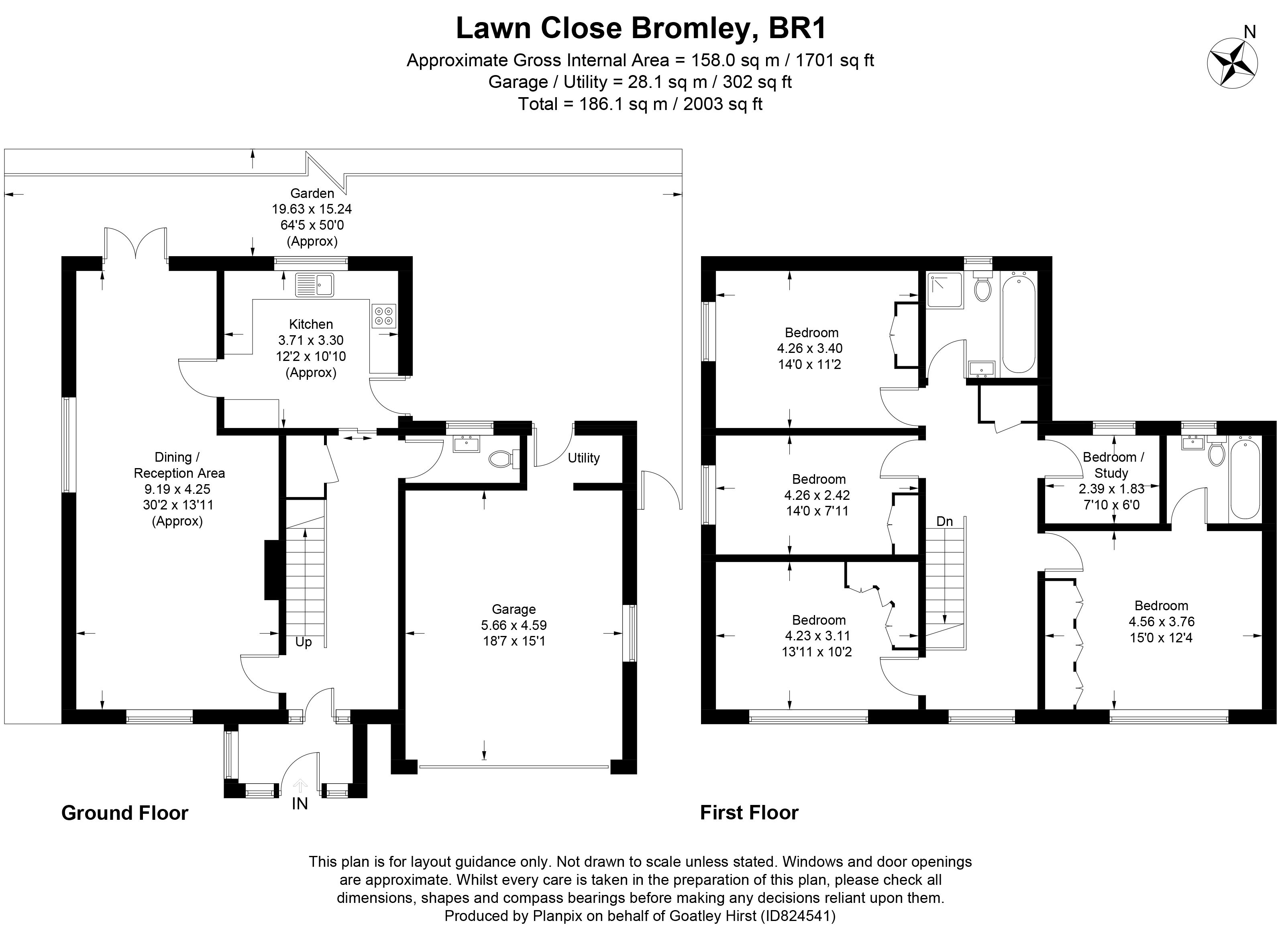 Floorplans For Lawn Close, Bromley, BR1