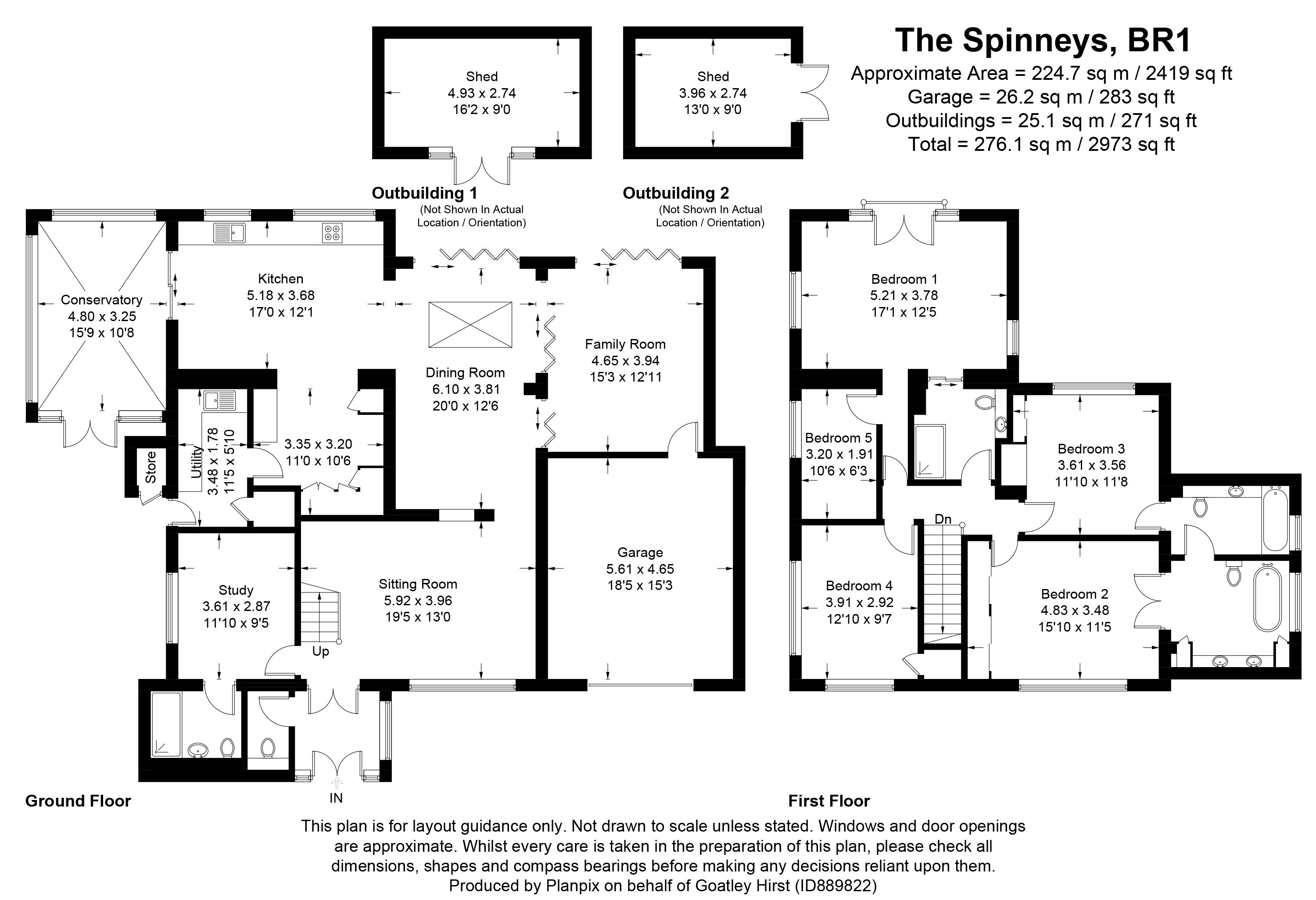 Floorplans For The Spinneys, Bromley, BR1