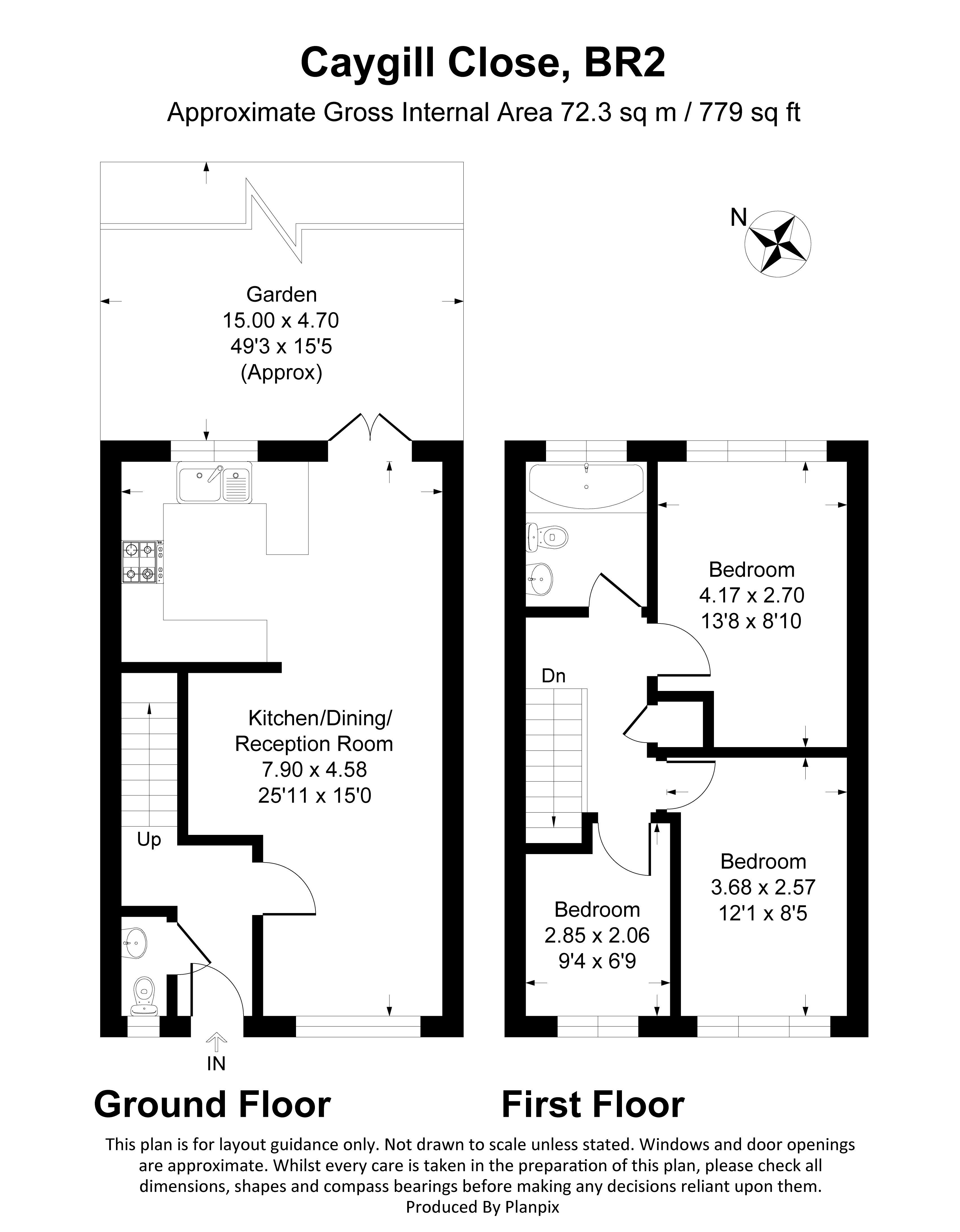 Floorplans For Caygill Close, Bromley, BR2