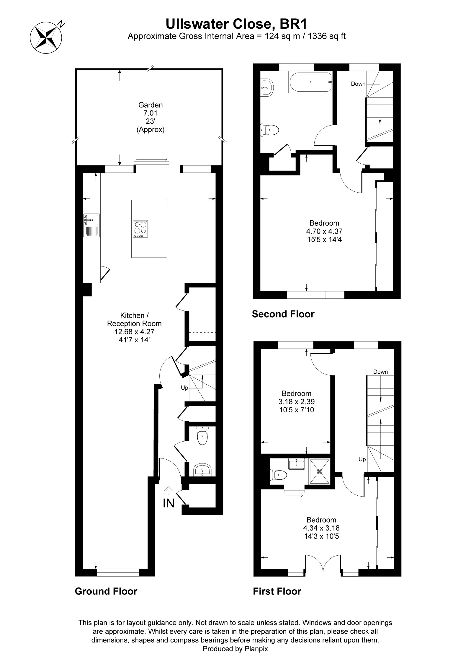 Floorplans For Ullswater Close, Bromley, BR1