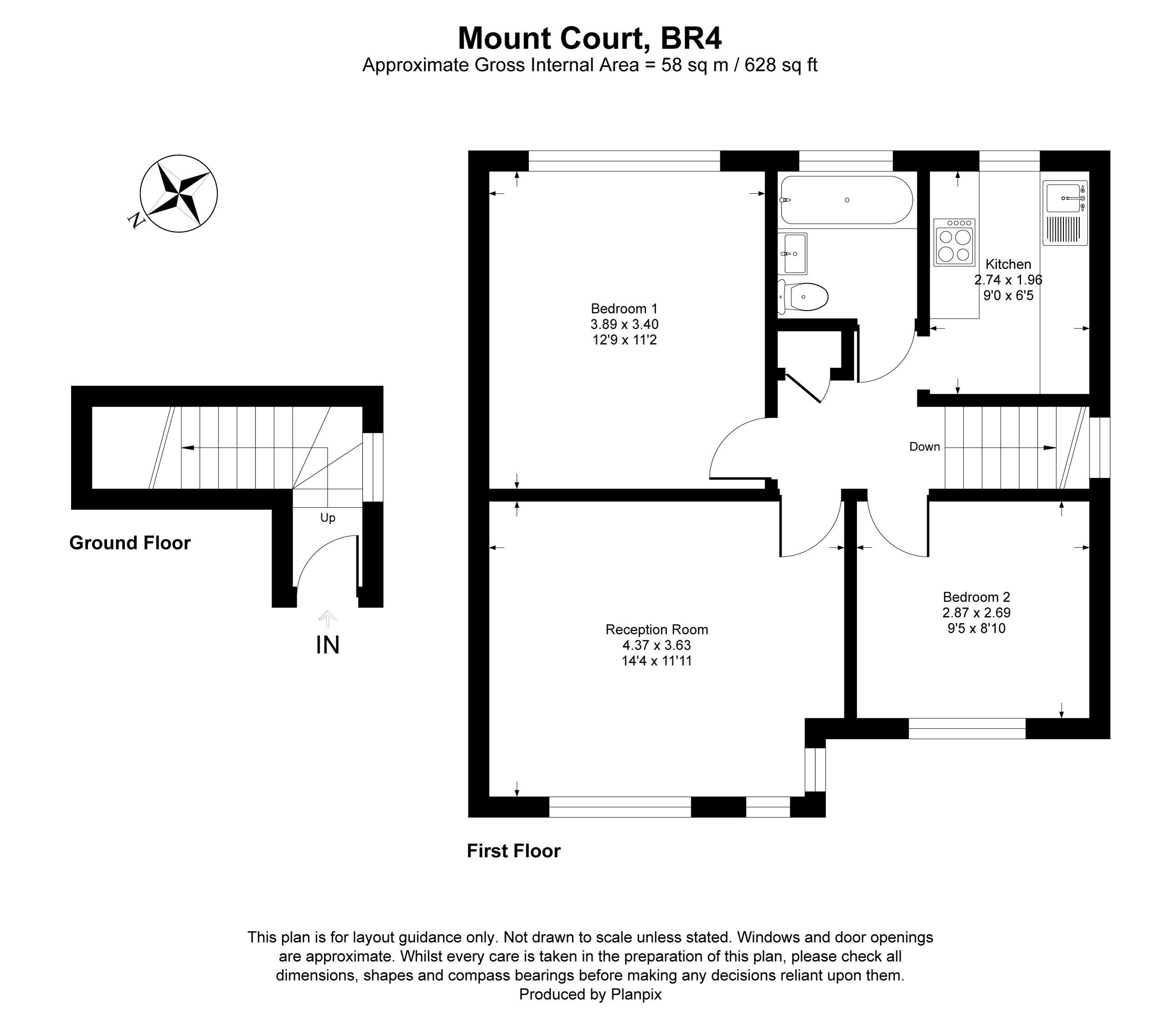 Floorplans For Mount Court, West Wickham, BR4