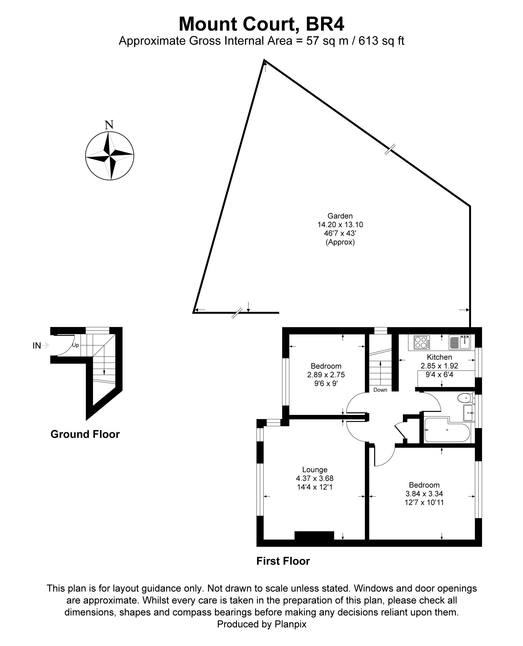 Floorplans For Mount Court, West Wickham, BR4