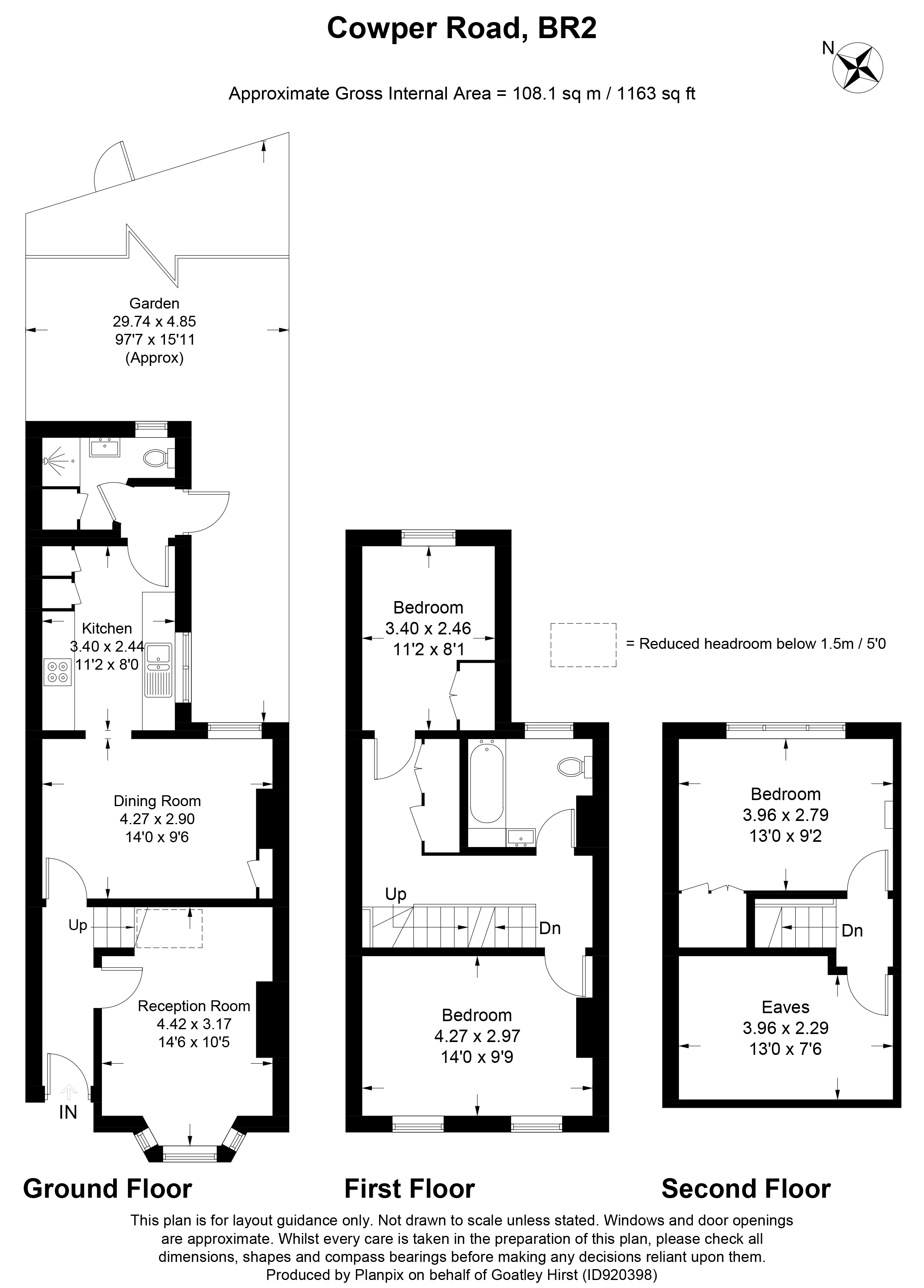 Floorplans For Cowper Road, Bromley, BR2