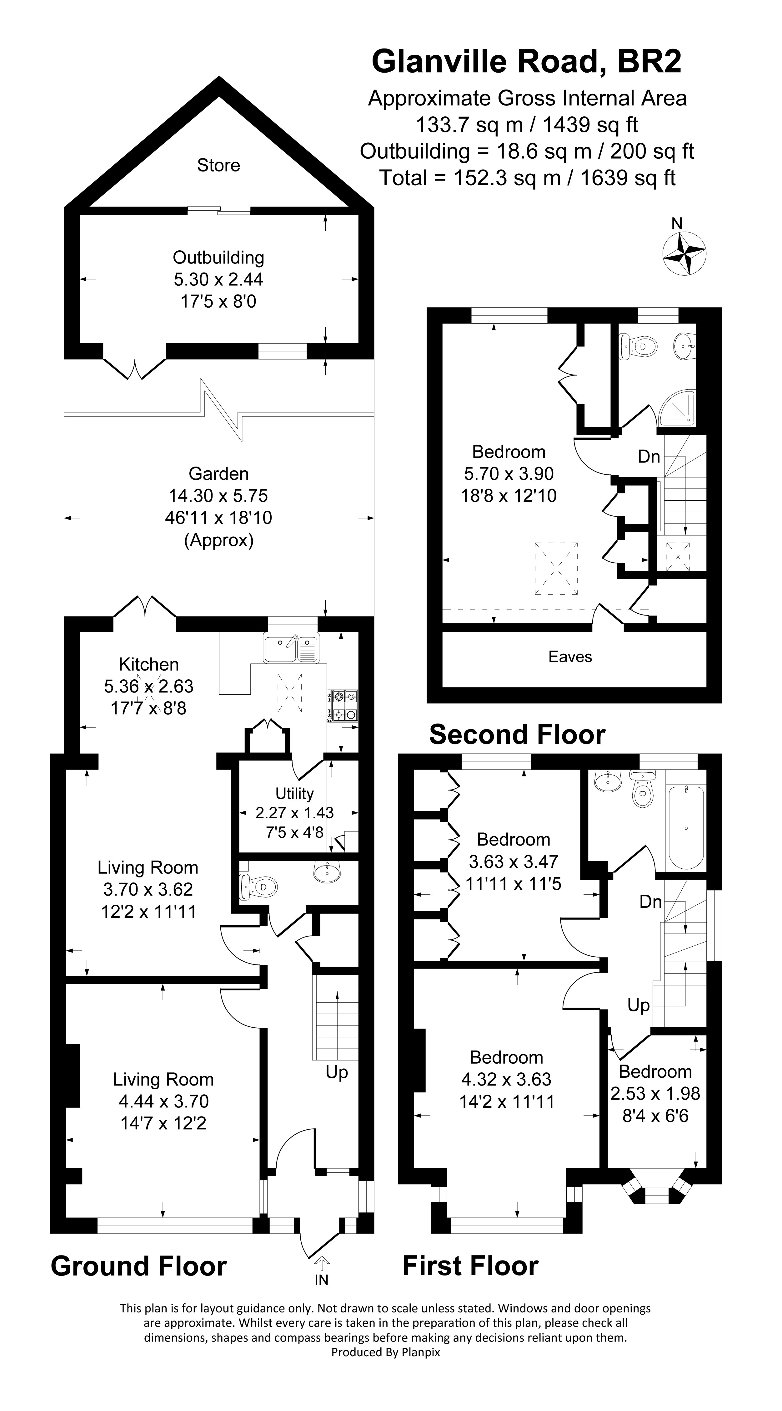Floorplans For Glanville Road, Bromley, BR2