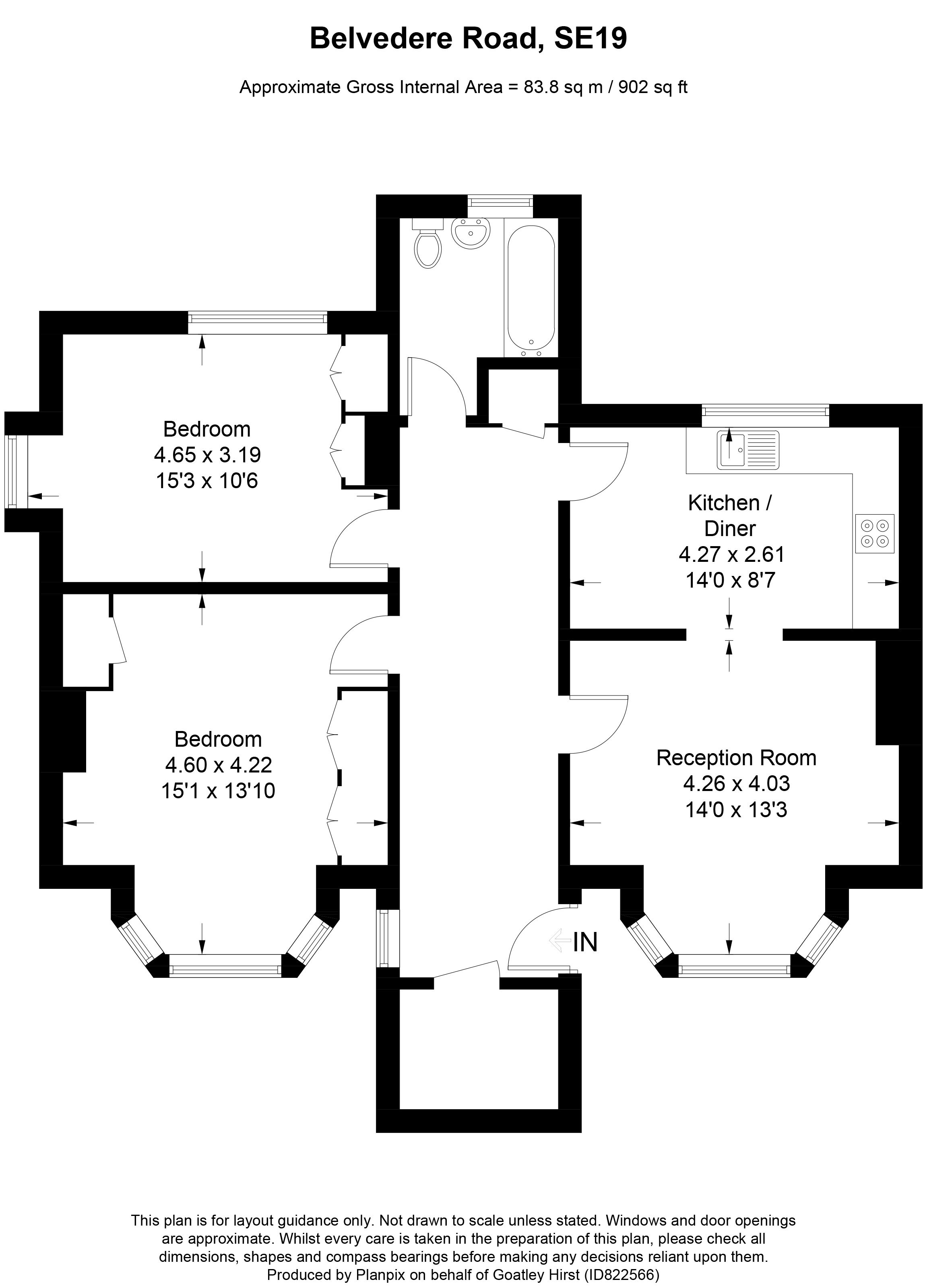 Floorplans For Belvedere Road, London, SE19