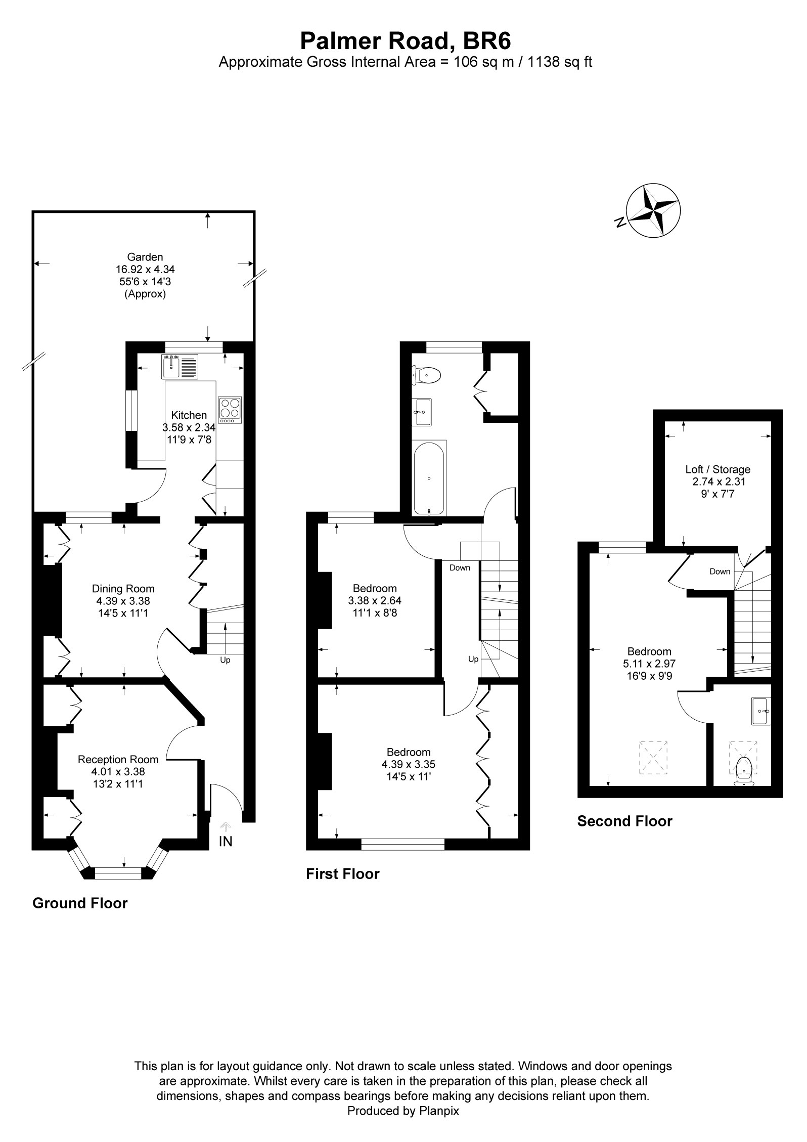 Floorplans For Palmerston Road, Orpington, BR6