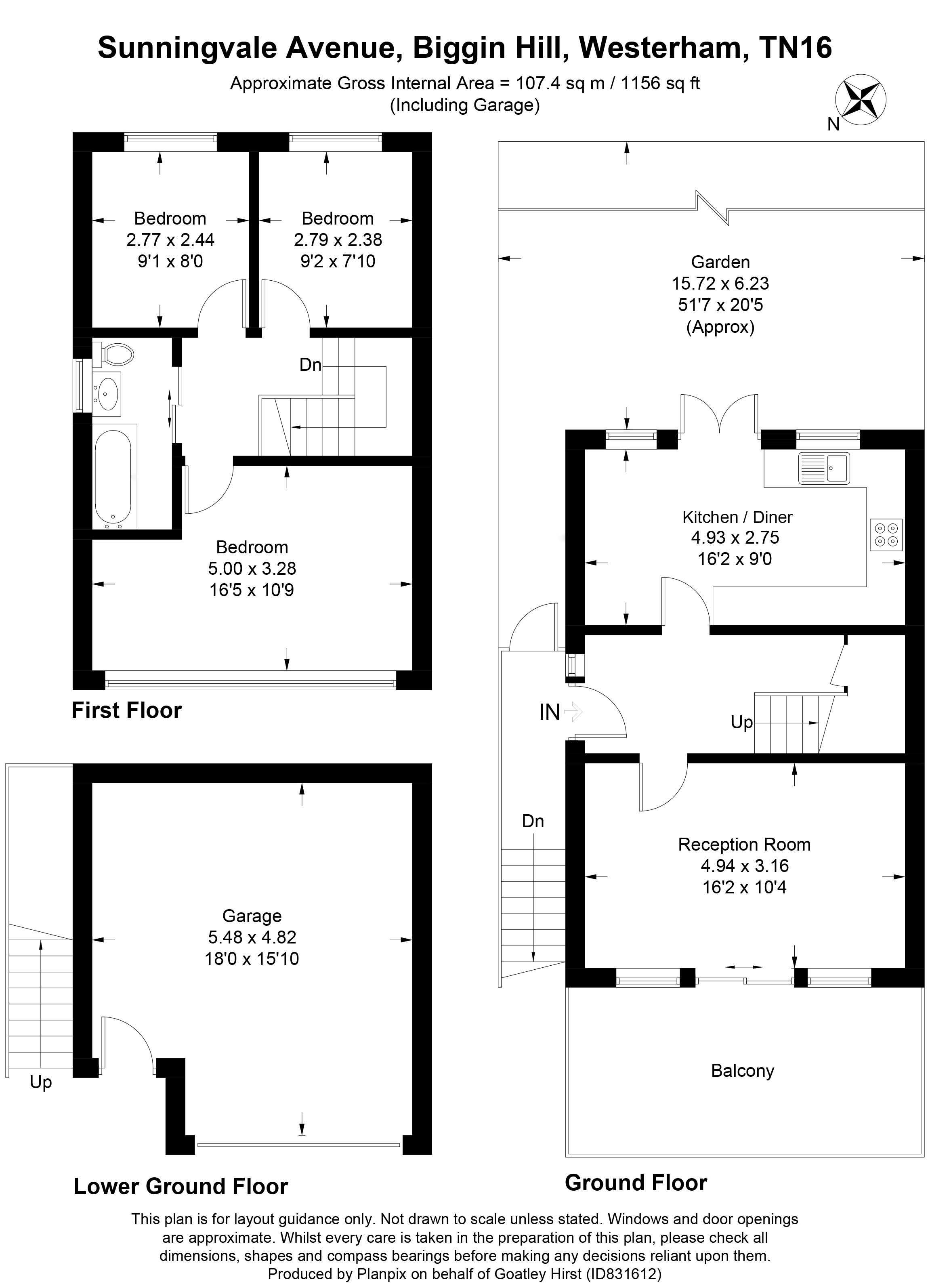 Floorplans For Sunningvale Avenue, Biggin Hill, TN16