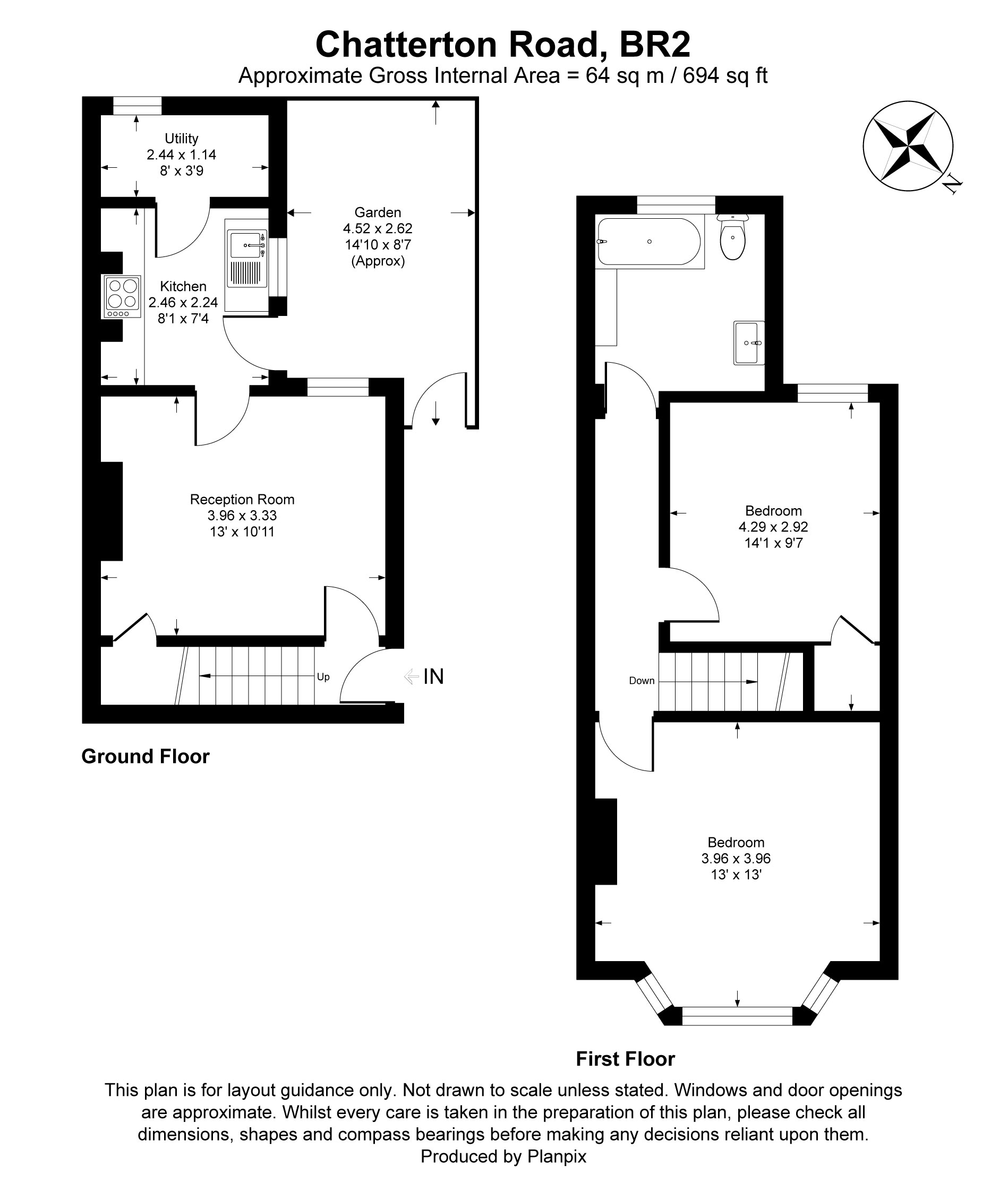 Floorplans For Chatterton Road, Bromley, BR2