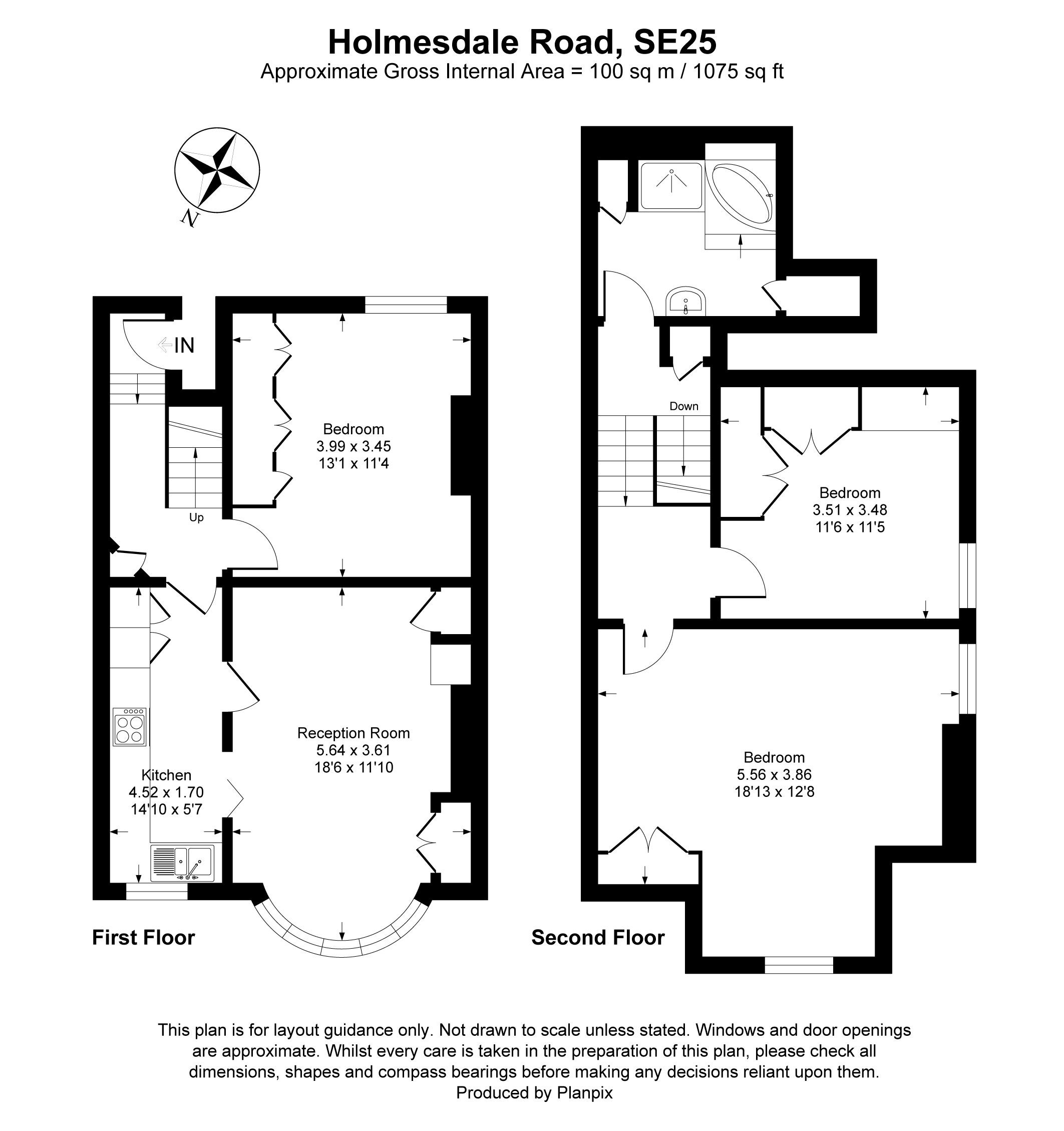 Floorplans For Holmesdale Road, London, SE25