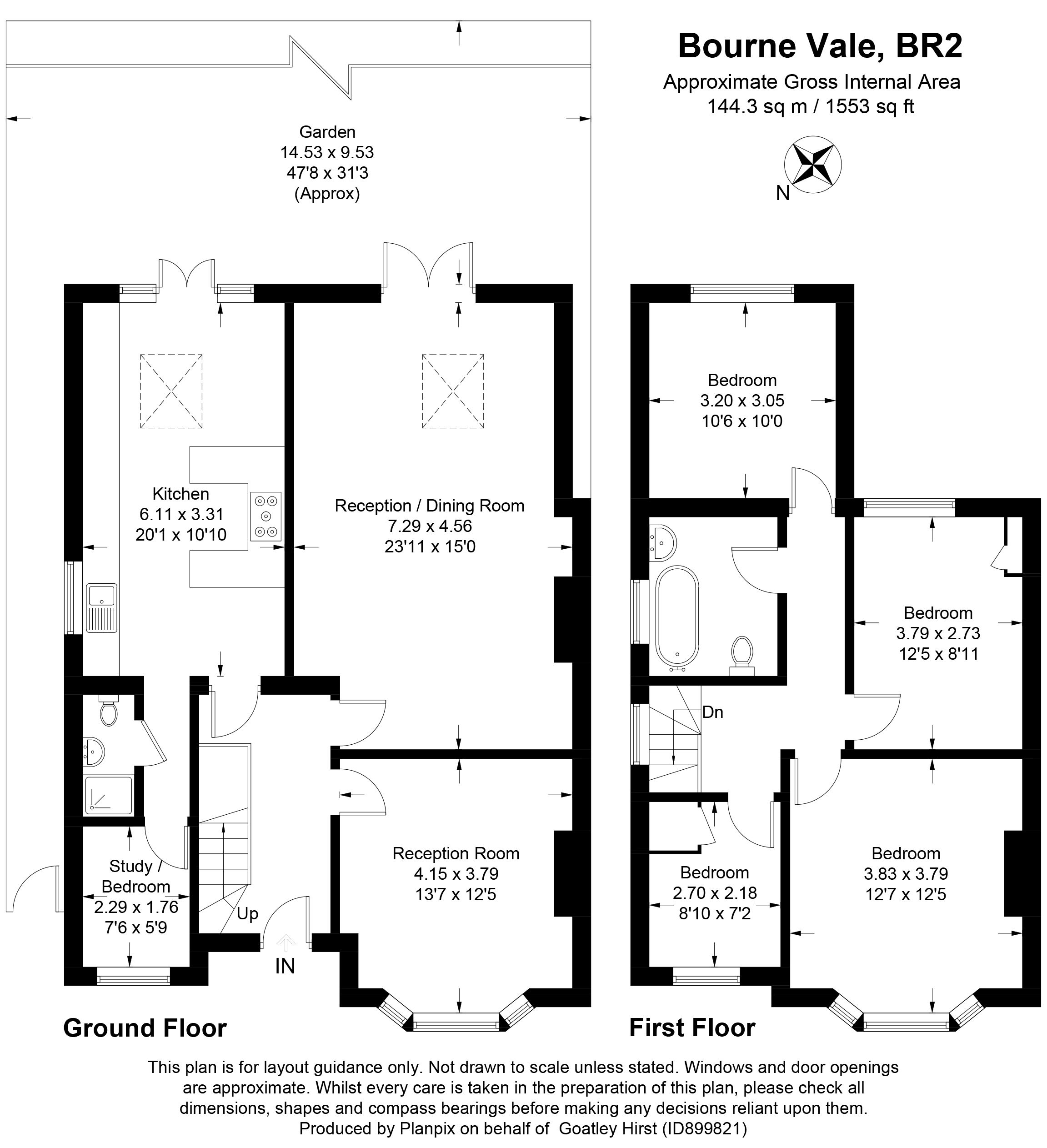 Floorplans For Bourne Vale, Bromley, BR2