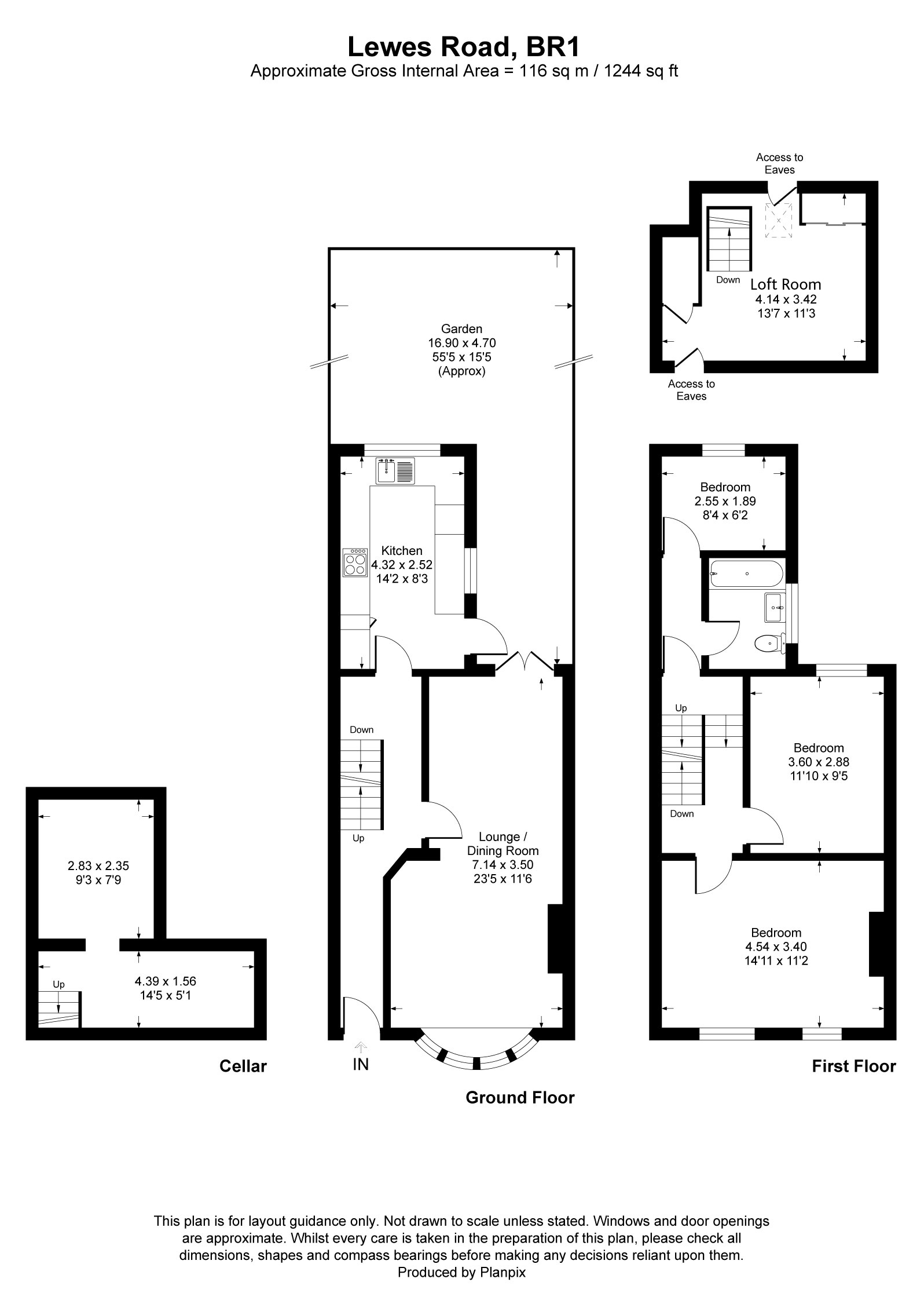 Floorplans For Lewes Road, Bromley, BR1