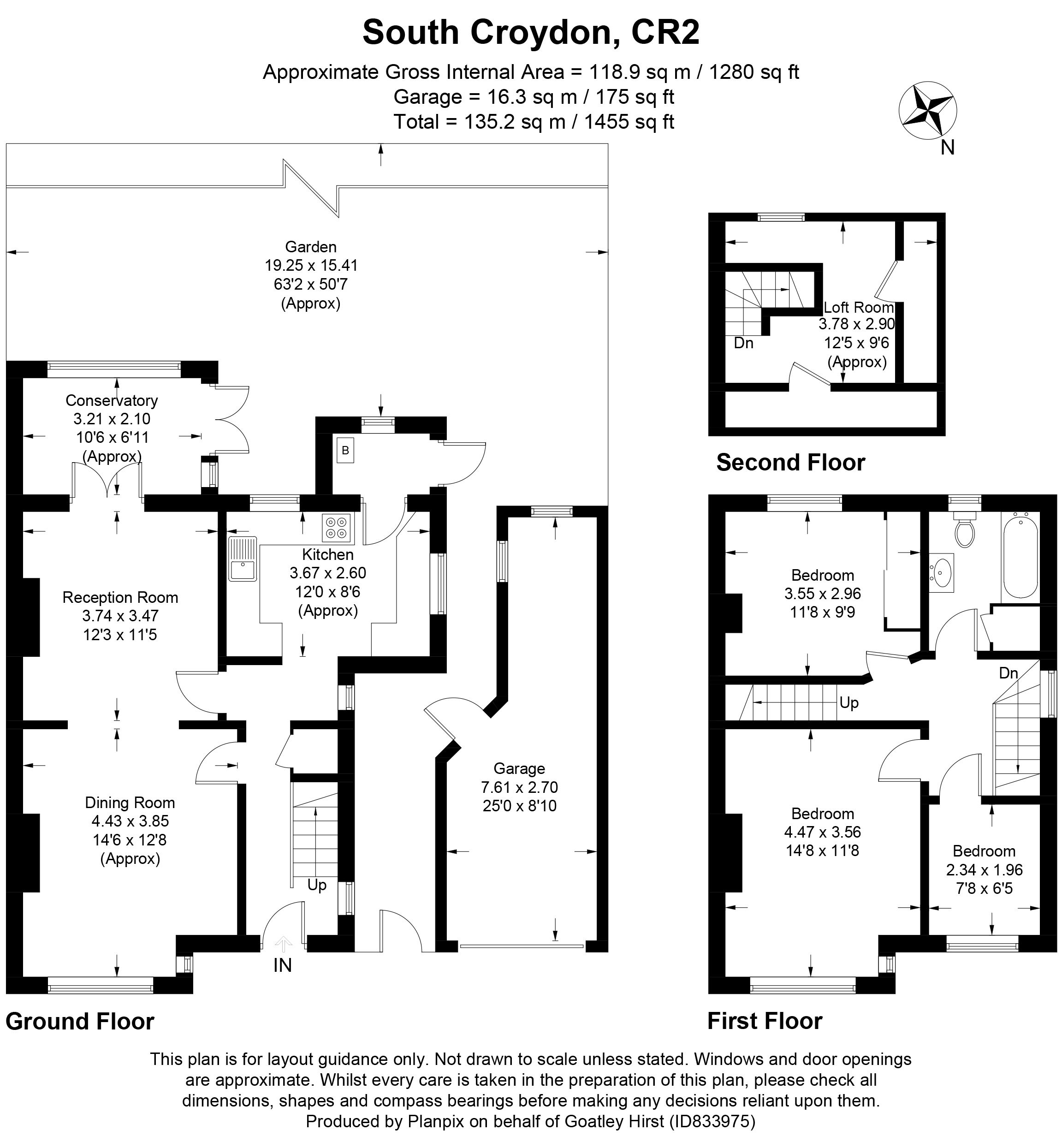 Floorplans For Rawlins Close, South Croydon, CR2